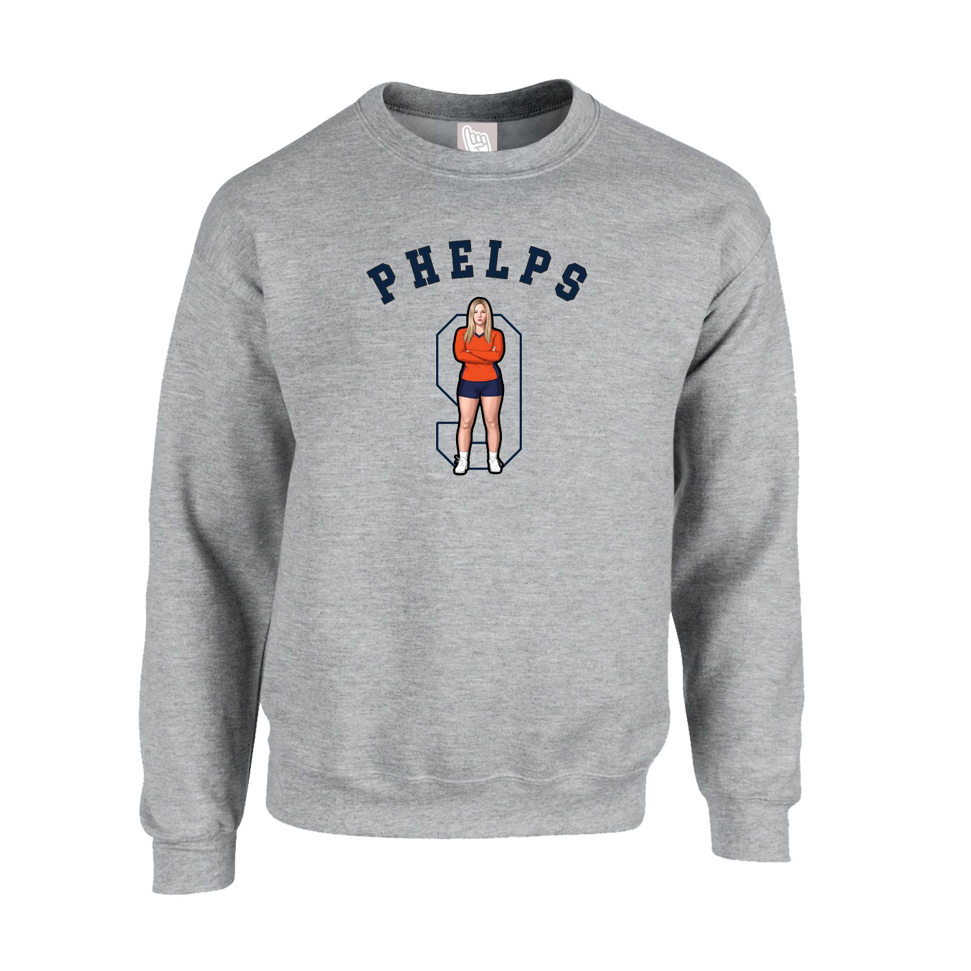 Fleece Crew — Shirsey Arch in Grey