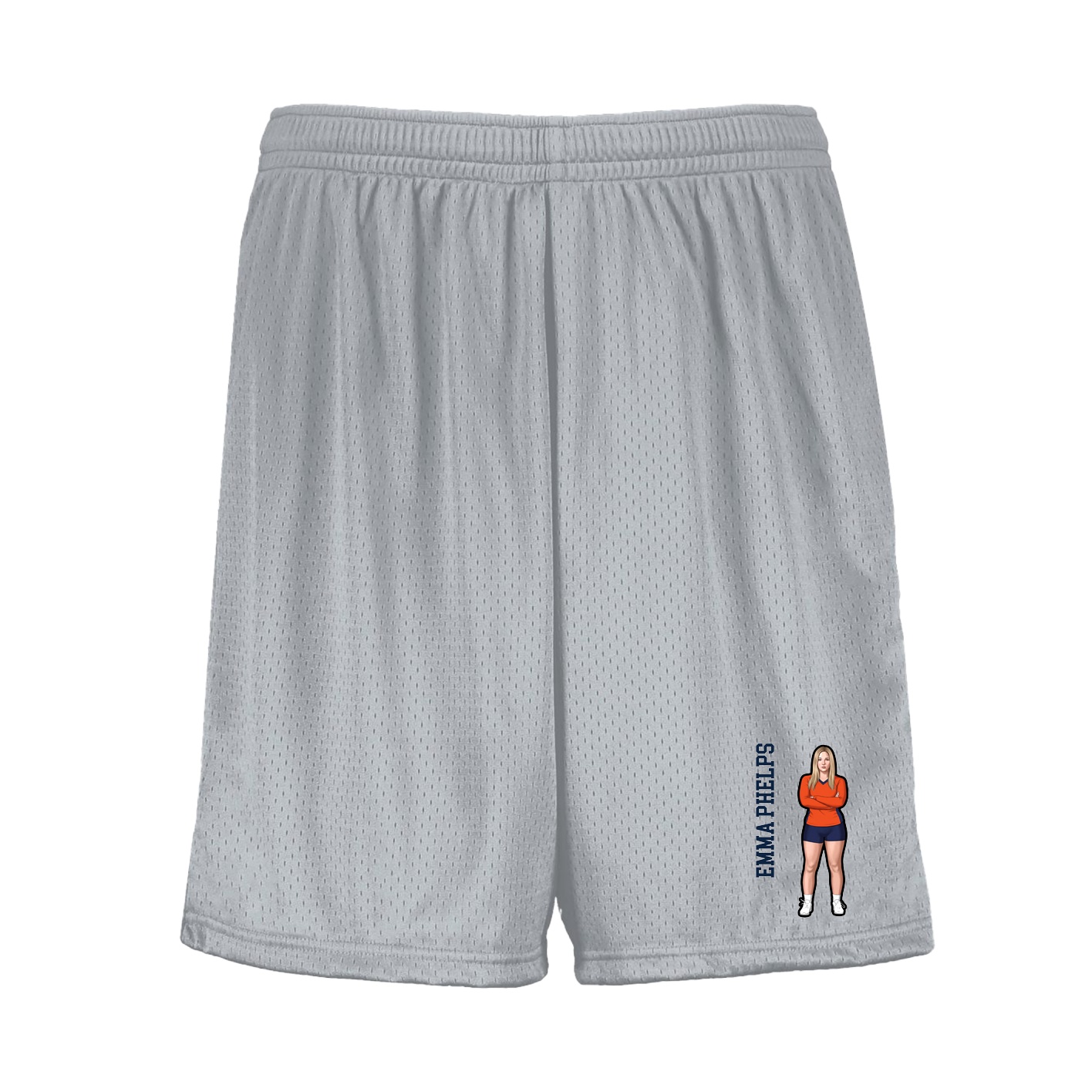 Shorts — Name Vertical in Silver