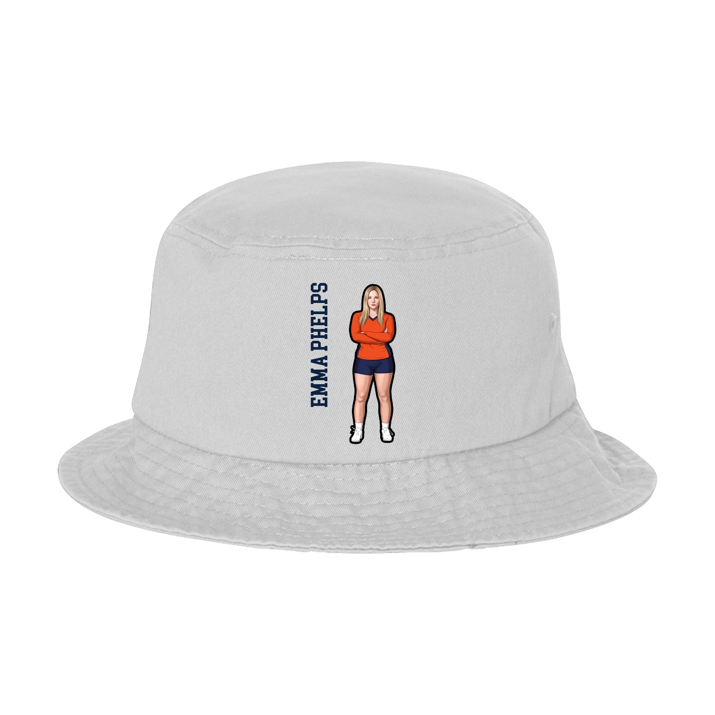 Bucket Cap — Name Vertical in White