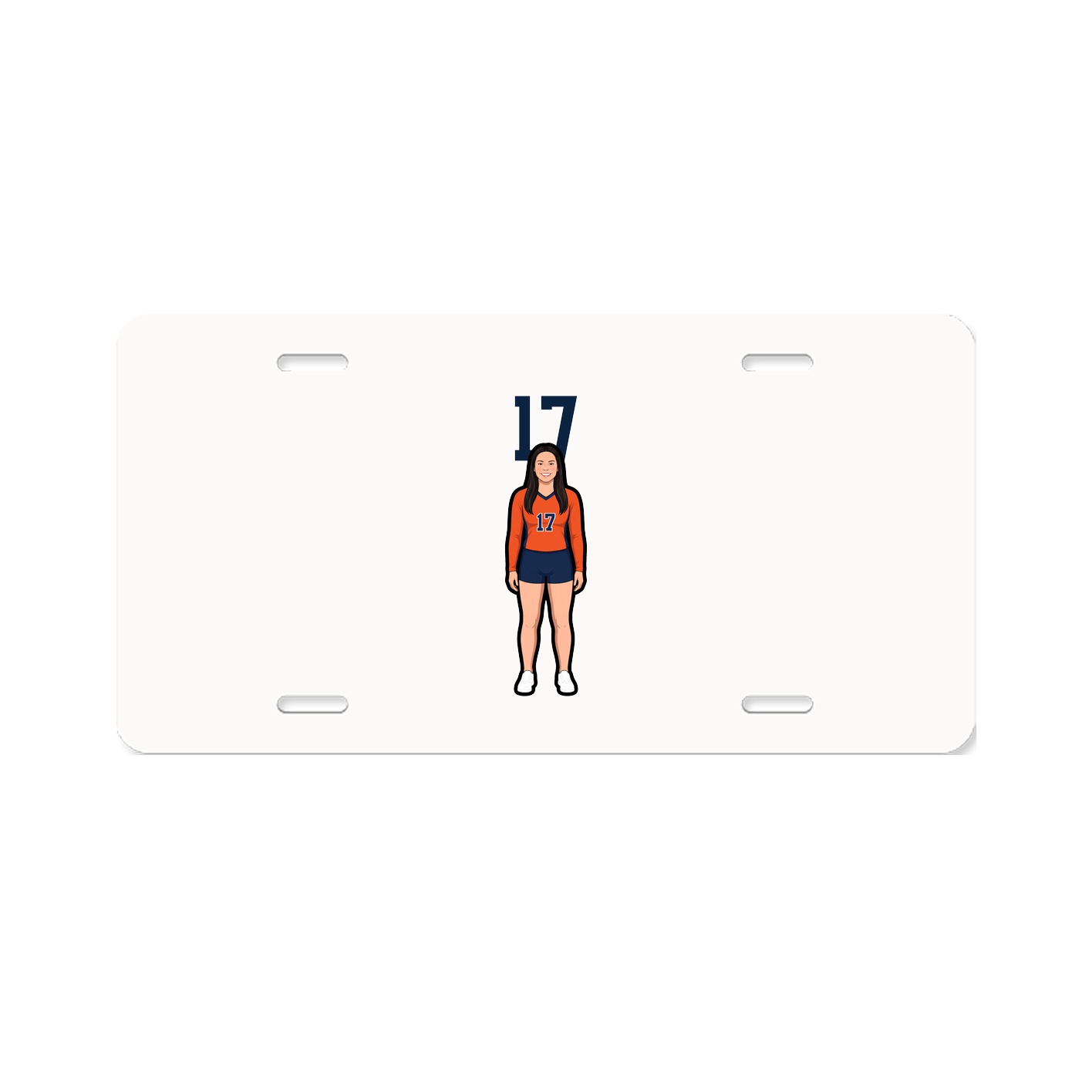 License Plate — Number Top in Classic