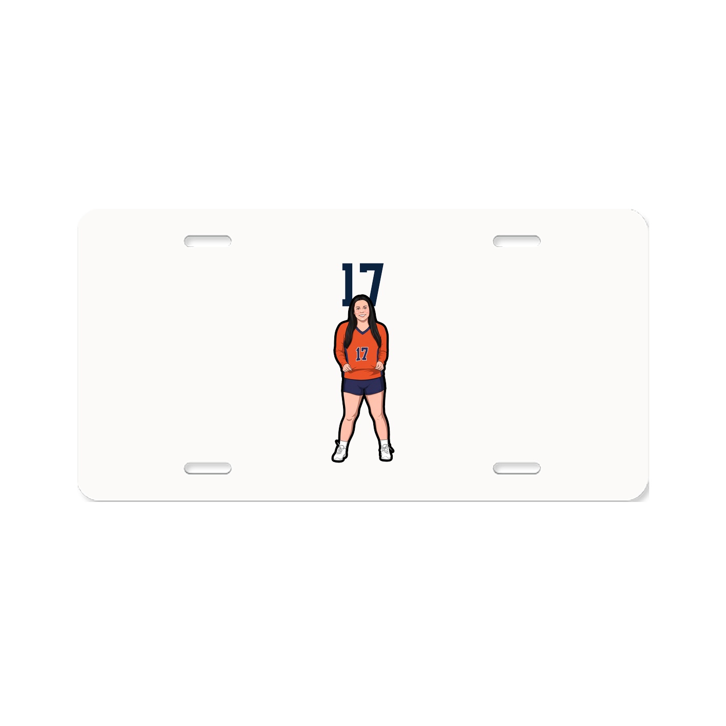 License Plate — Number Top in Classic
