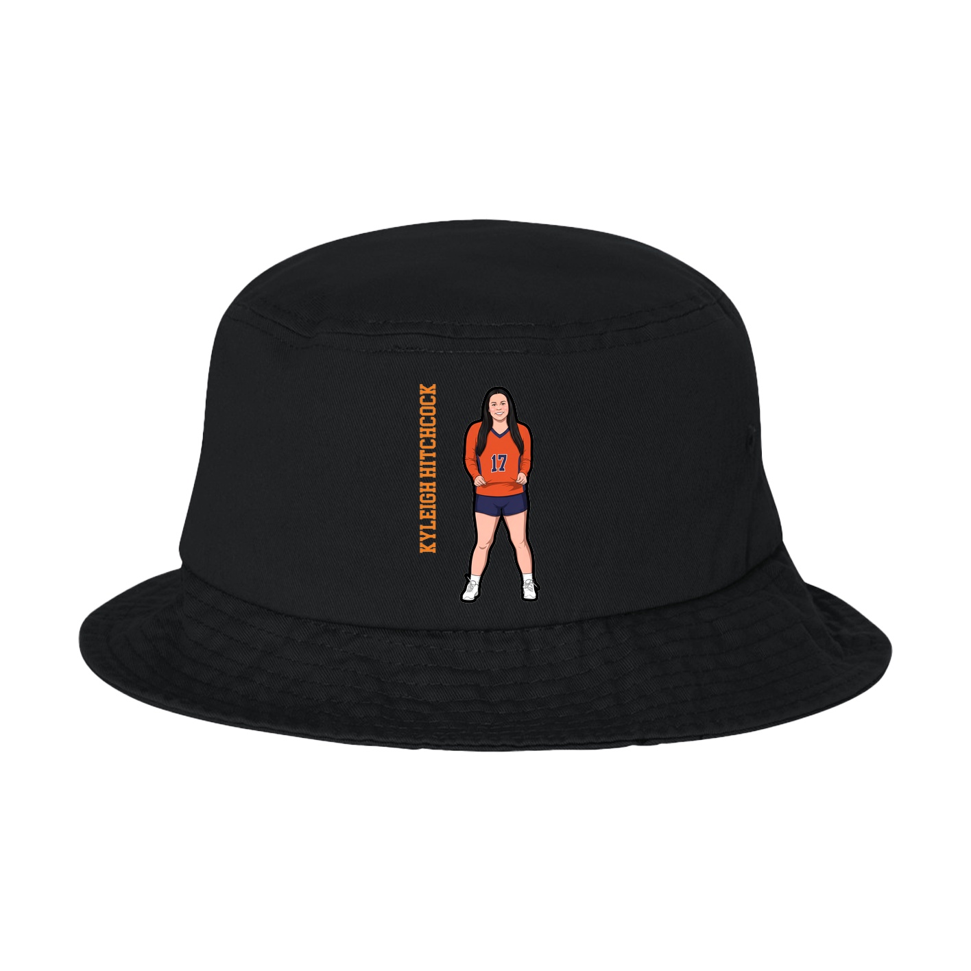 Bucket Cap — Name Vertical in Black