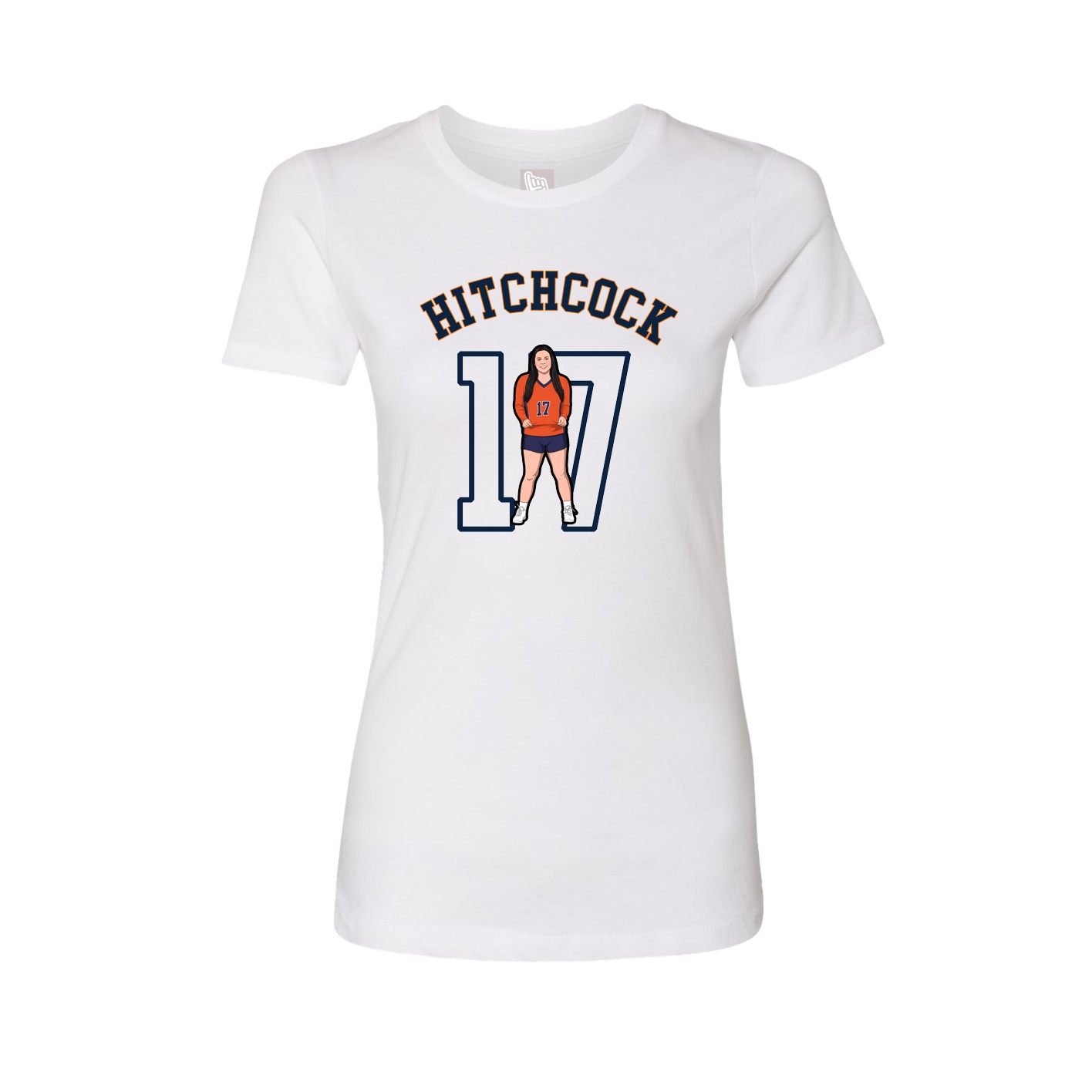 Fitted Women's Tee — Shirsey Arch in White