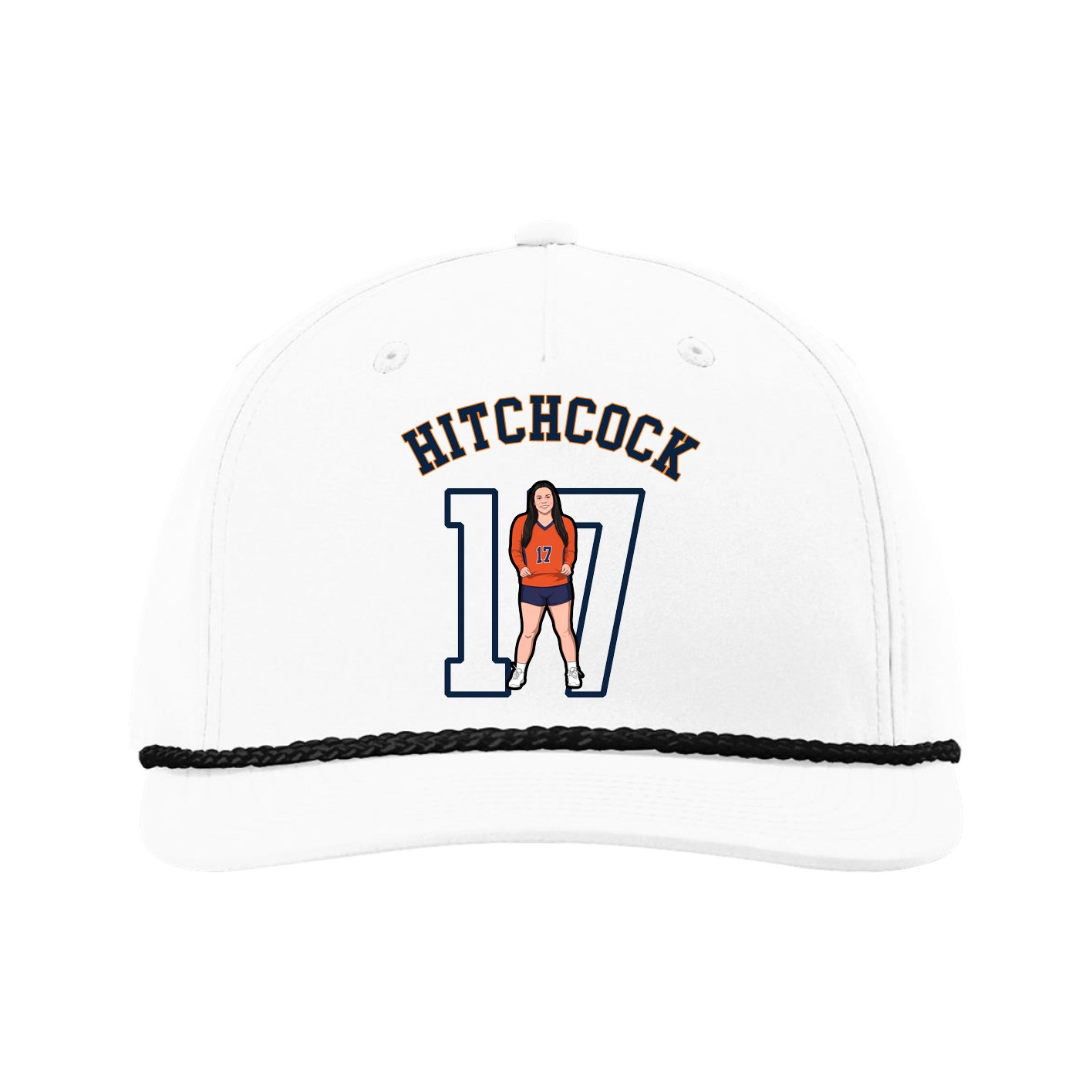 Five-Panel Classic Rope Cap — Shirsey Arch in White