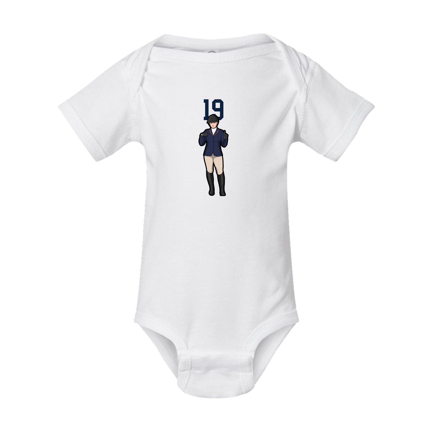 Baby Onesie — Number Top in White