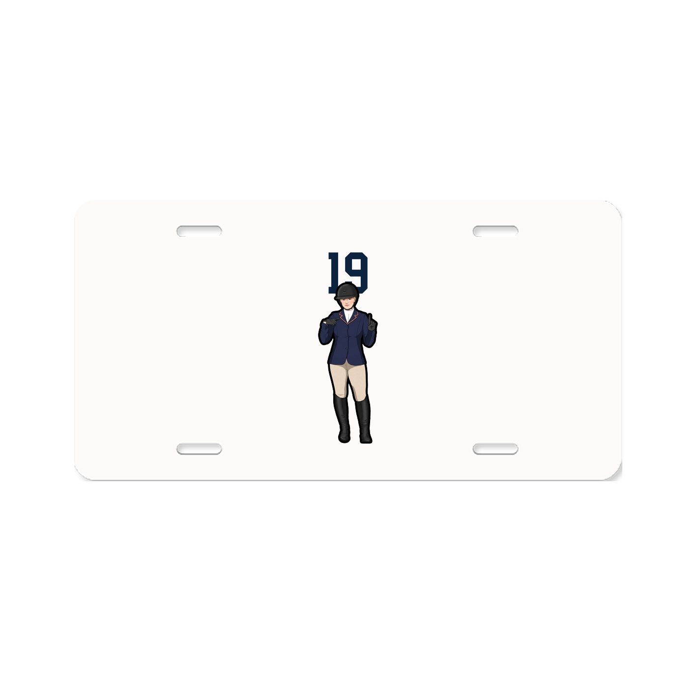 License Plate — Number Top in Classic