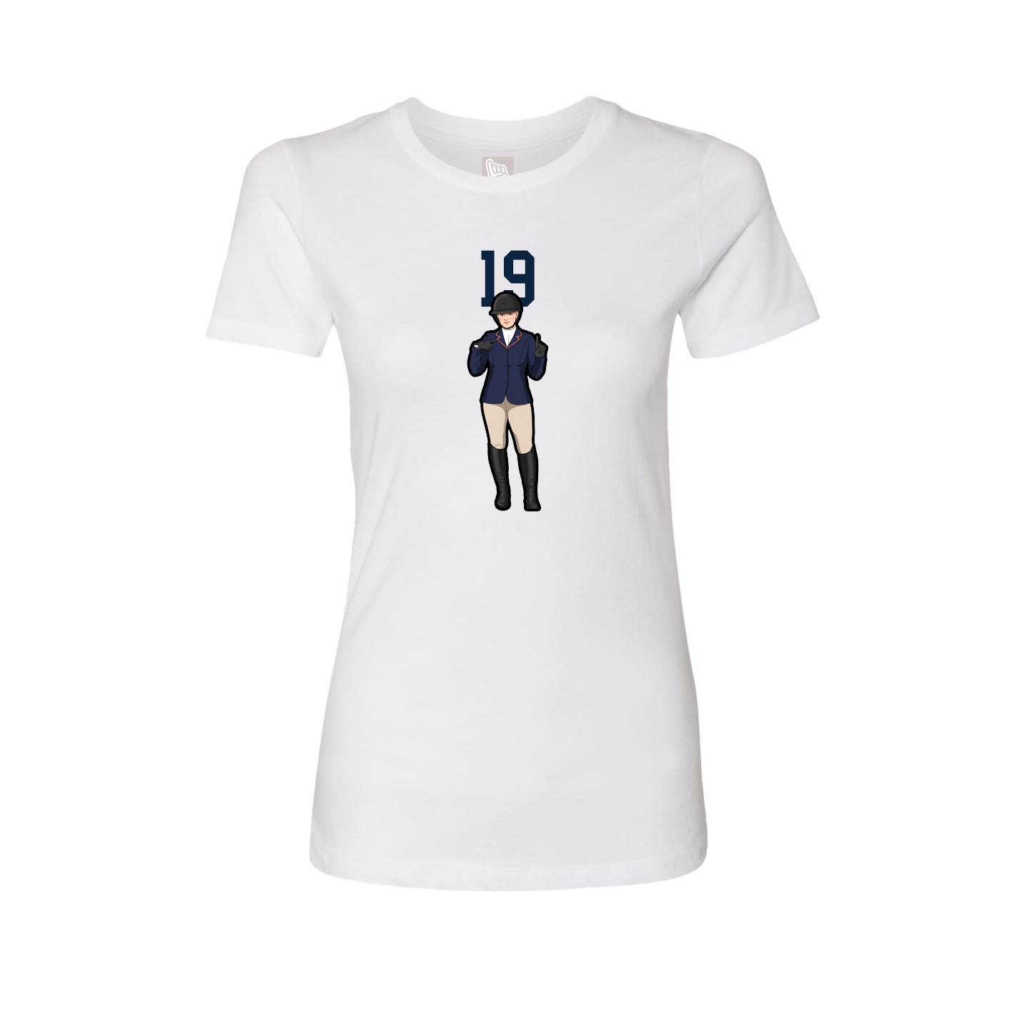 Womens Tee — Number Top in White
