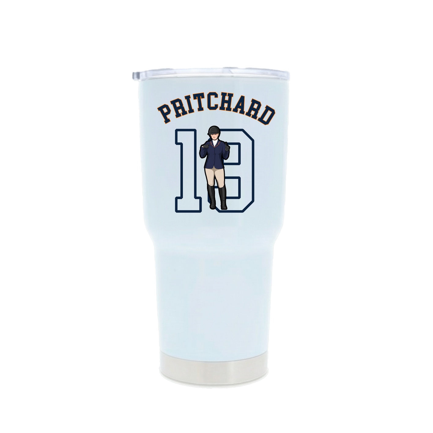 30oz Stainless Steel Tumbler — Shirsey Arch in White