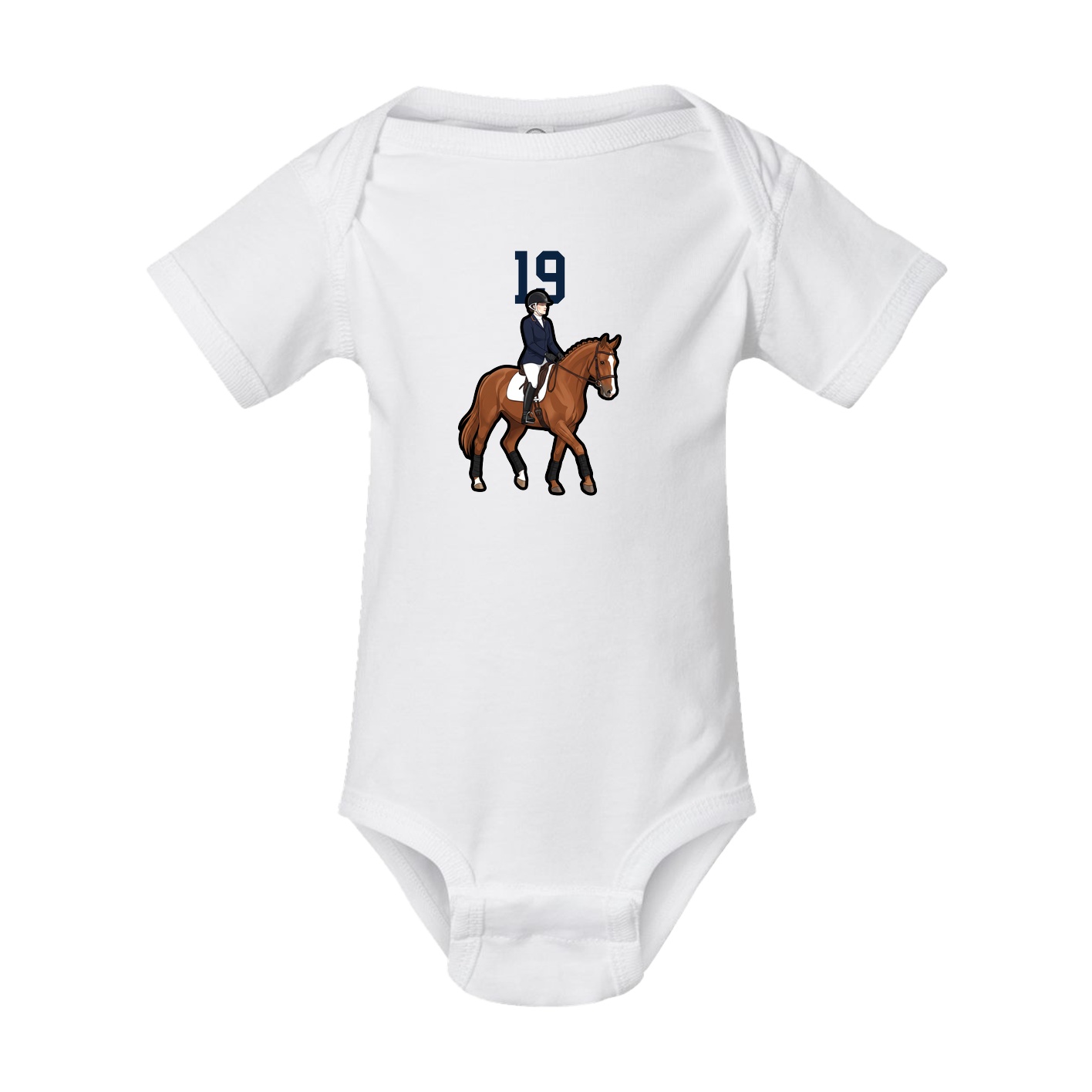 Baby Onesie — Number Top in White