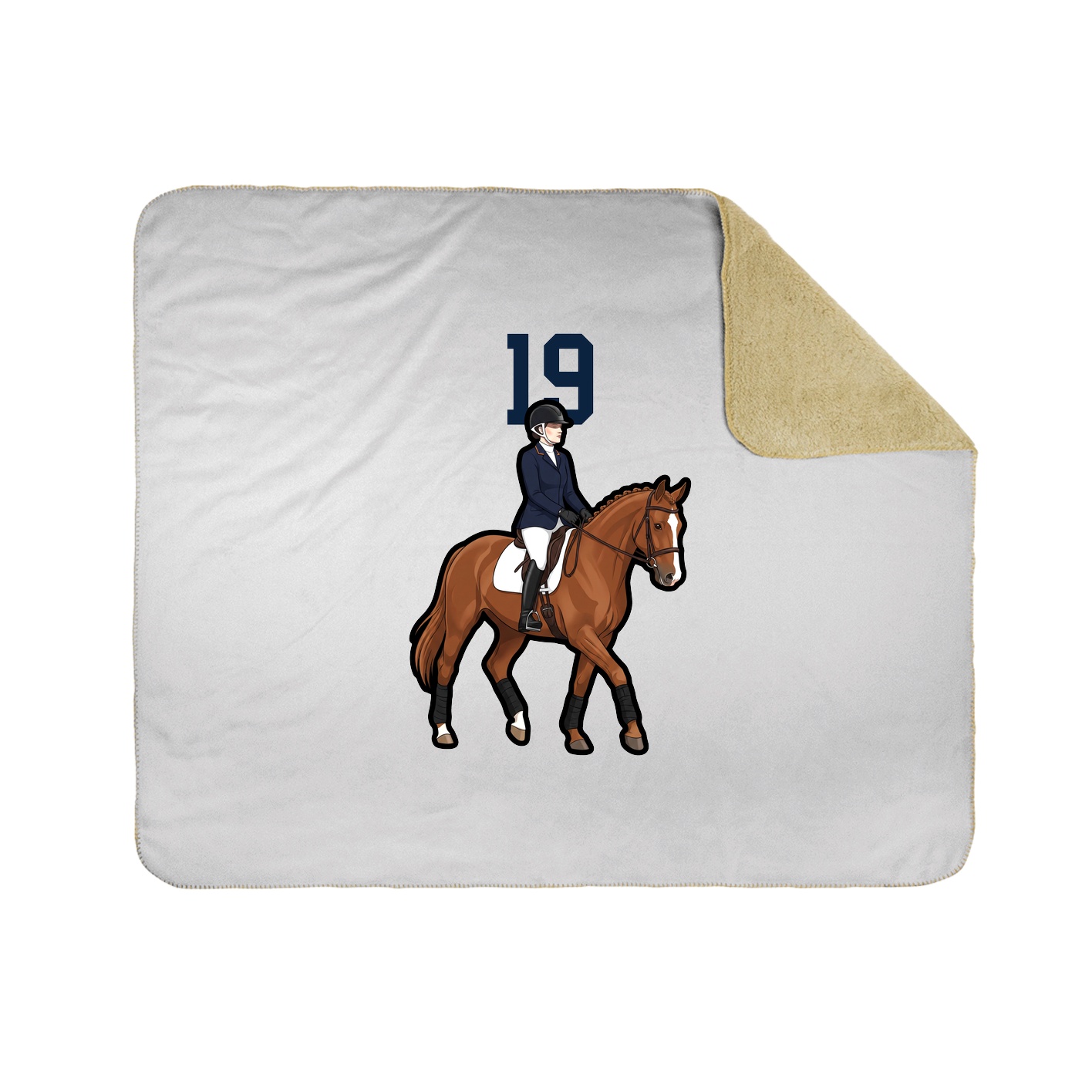 Throw Blanket — Number Top in White