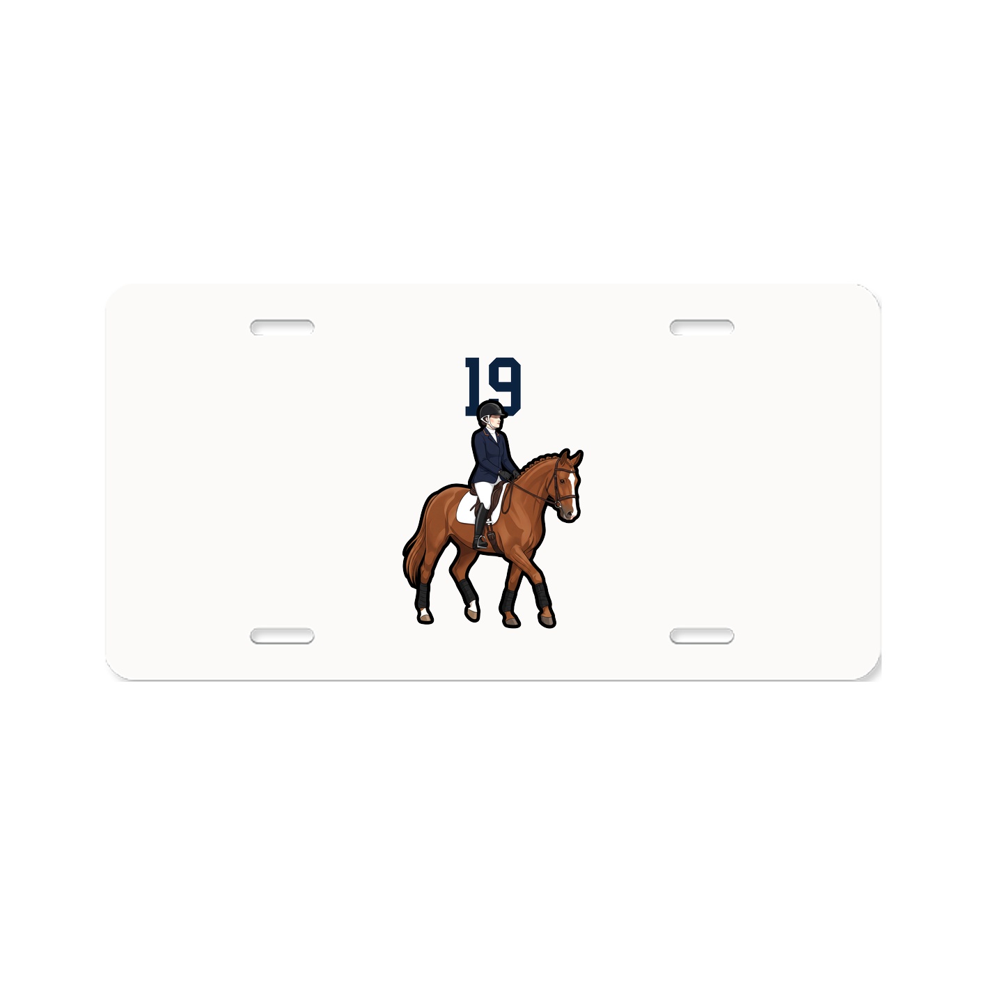 License Plate — Number Top in Classic