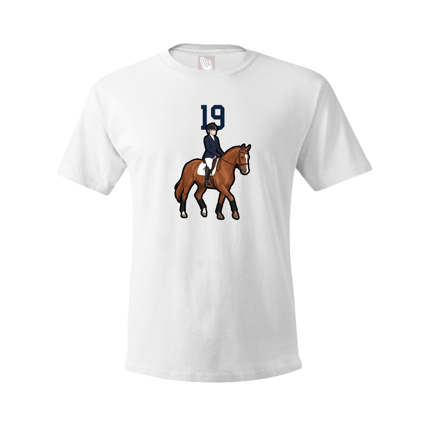 Youth Tee — Number Top in White