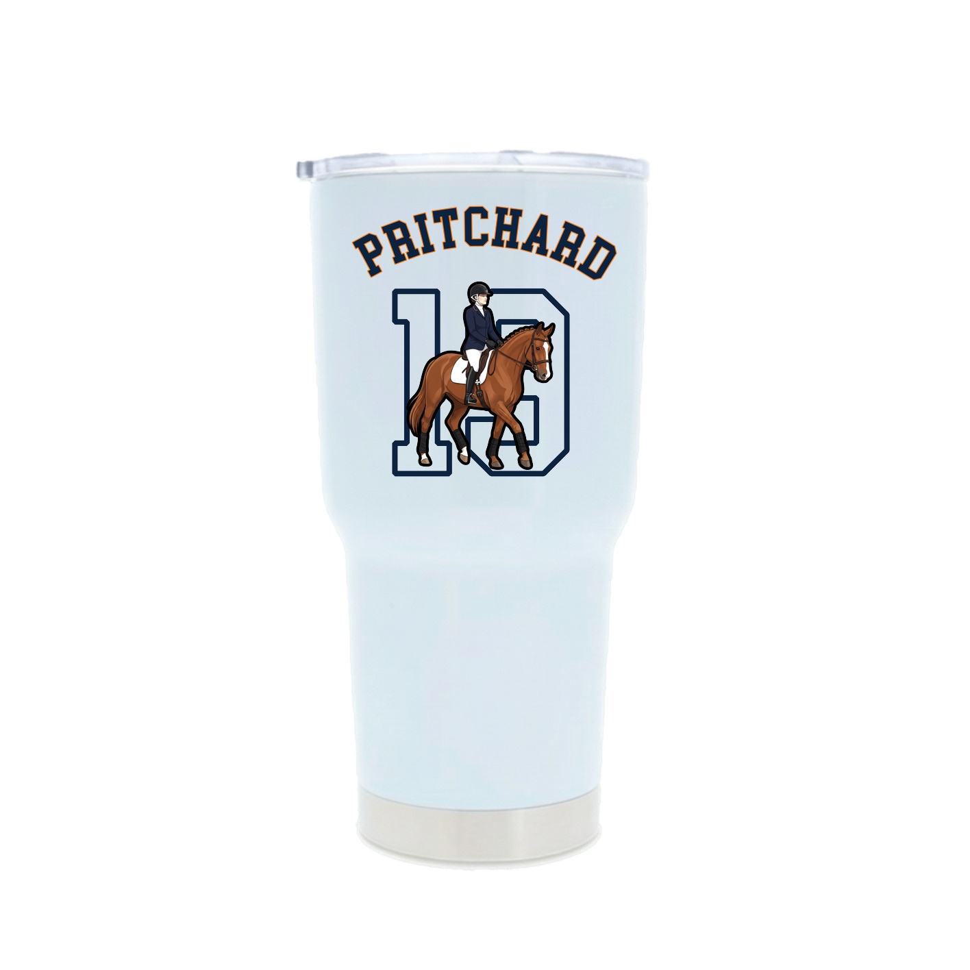 30oz Stainless Steel Tumbler — Shirsey Arch in White