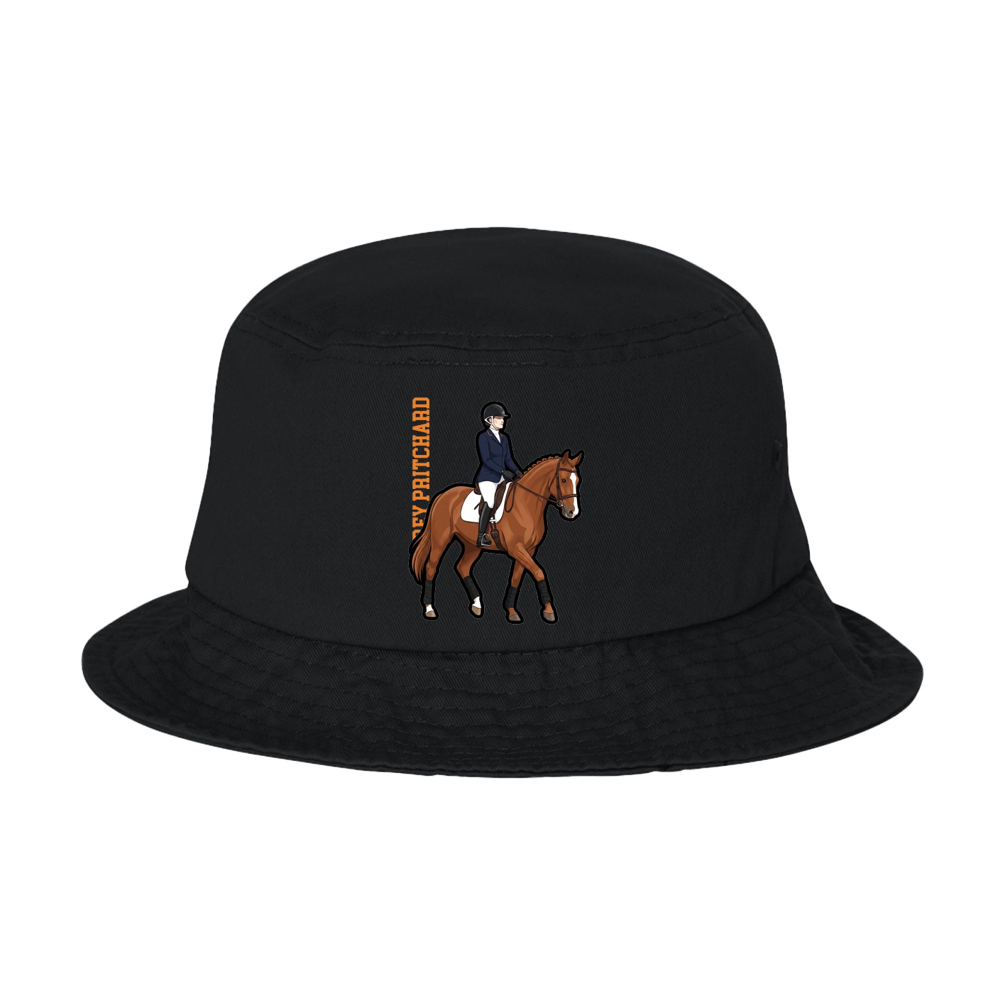 Bucket Cap — Name Vertical in Black