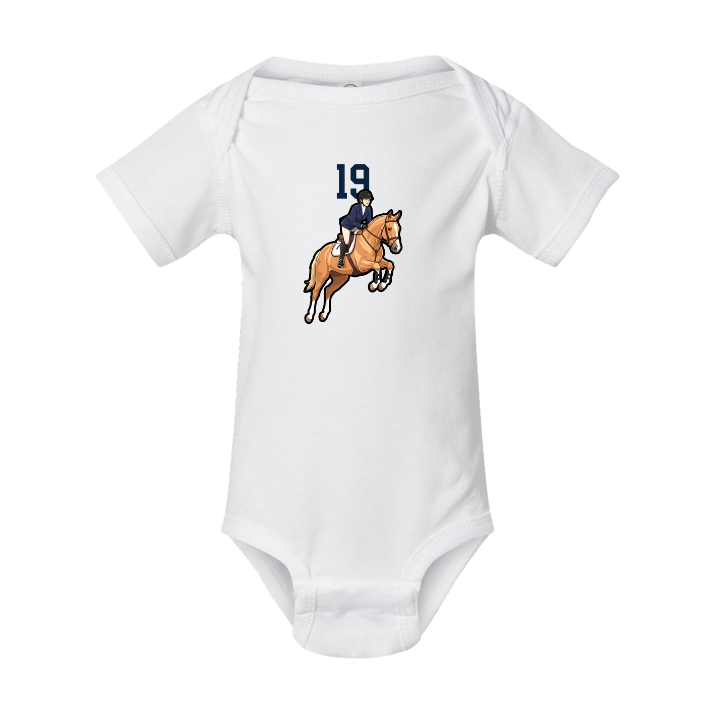 Baby Onesie — Number Top in White