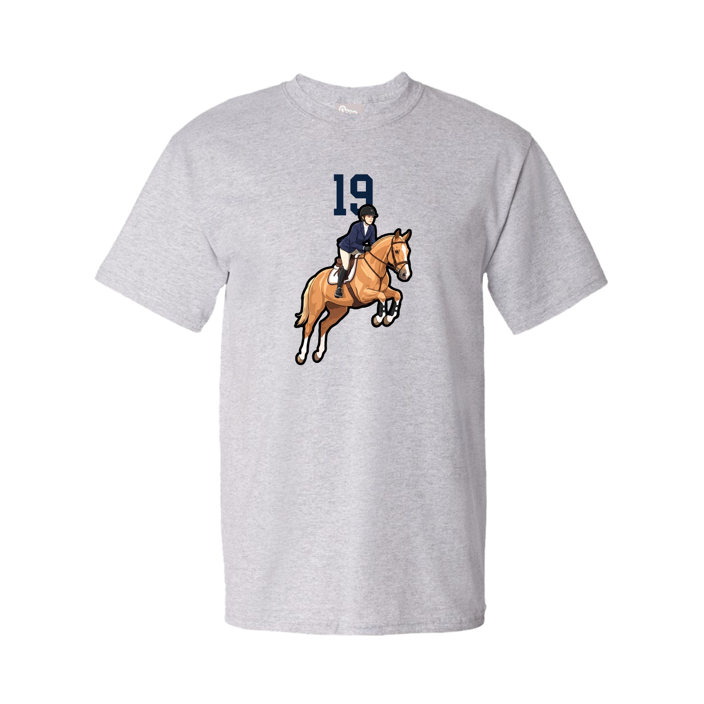 Youth Tee — Number Top in Grey