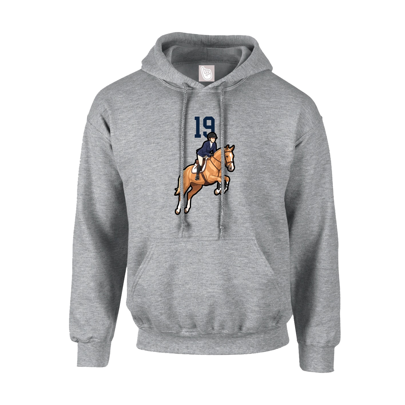 Youth Hoodie — Number Top in Grey