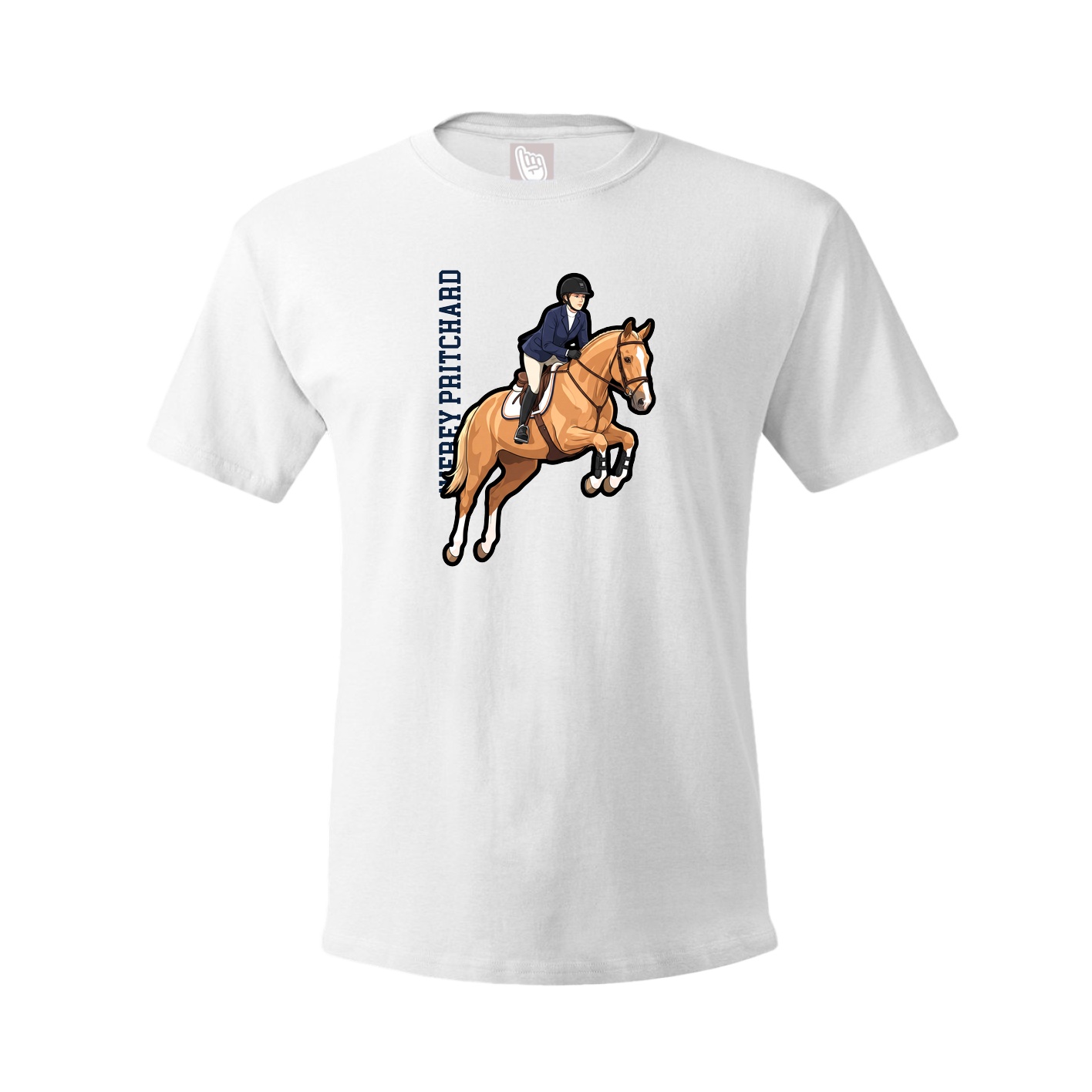 Youth Tee — Name Vertical in White