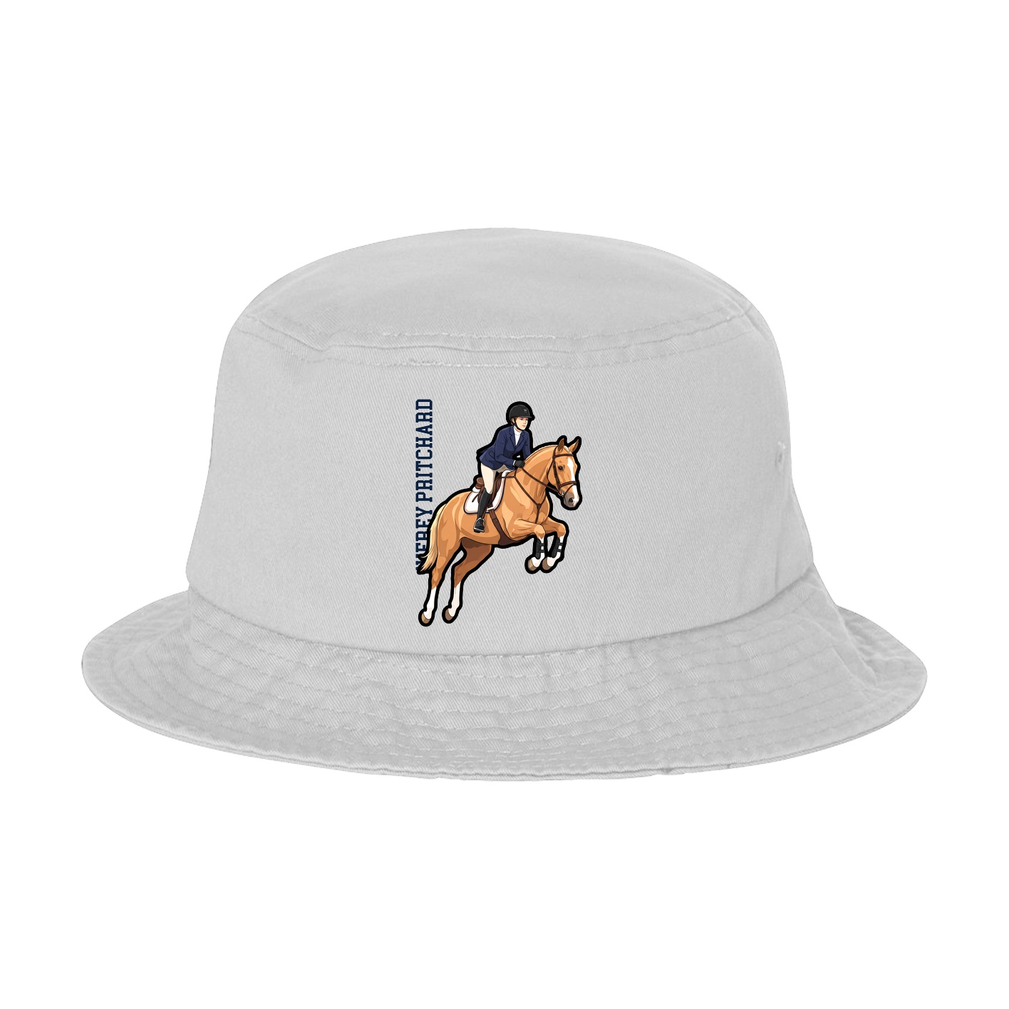 Bucket Cap — Name Vertical in White