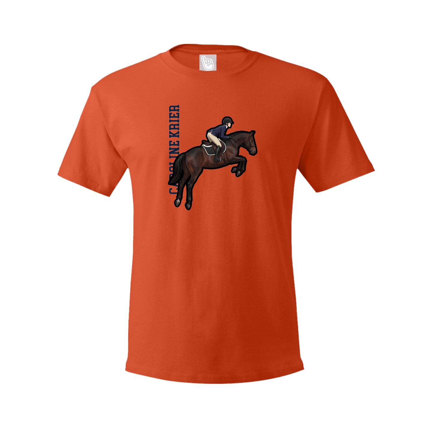 Youth Tee — Name Vertical in Orange