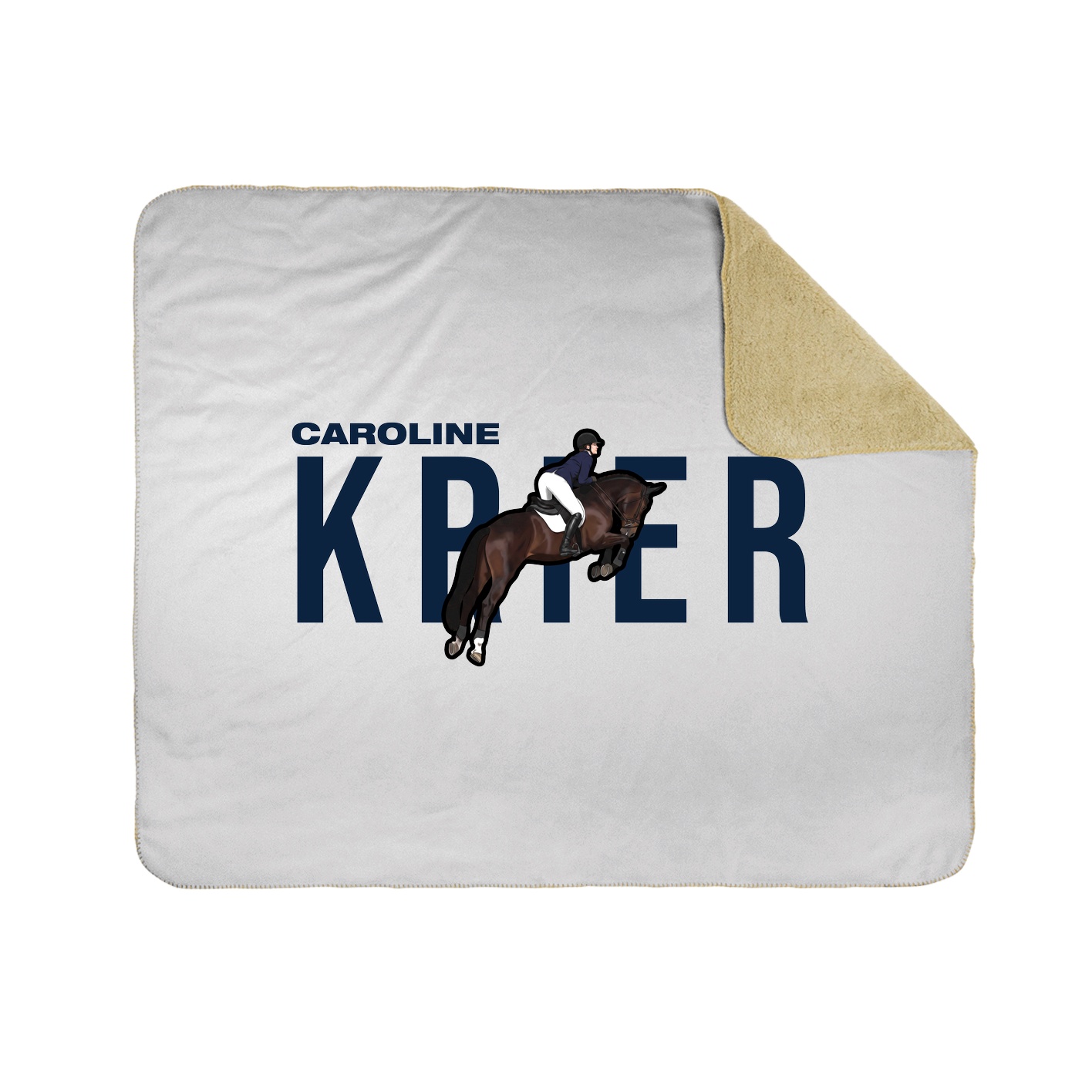 Throw Blanket — Player Name in White