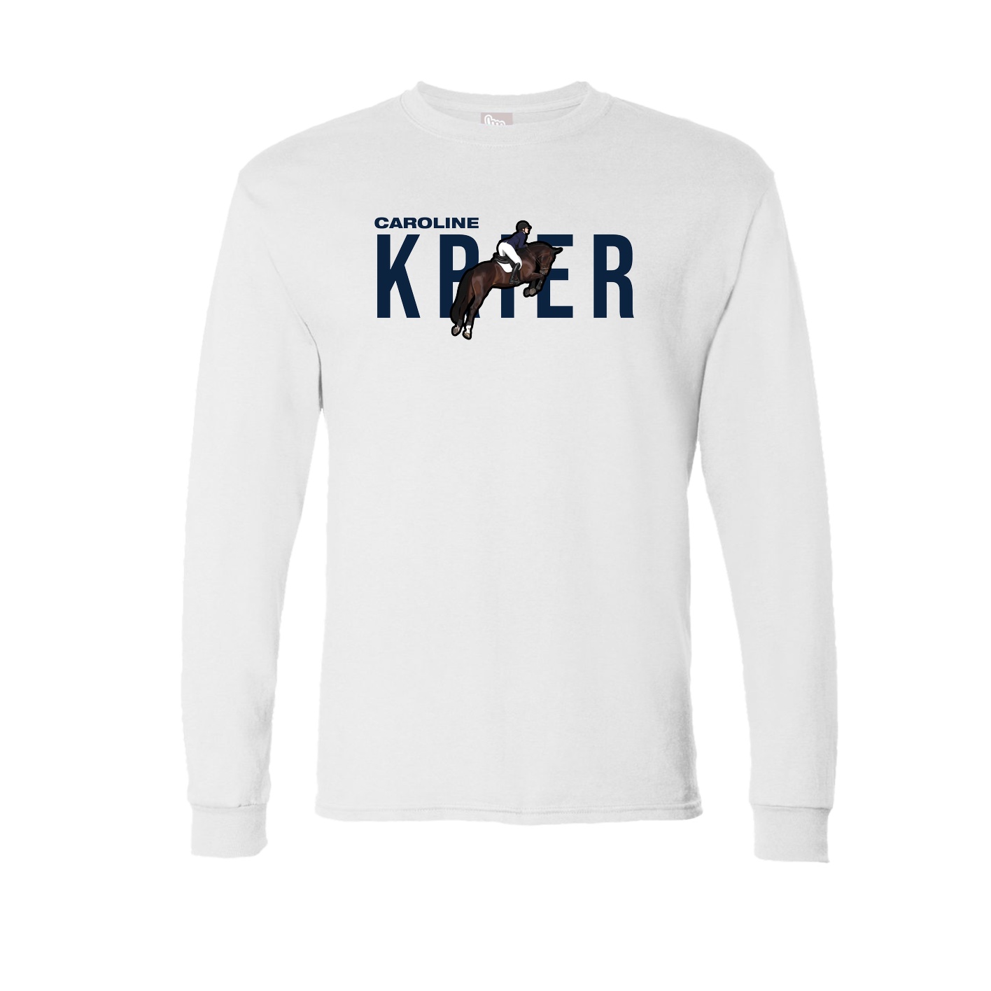 Long Sleeve Tee — Player Name in White