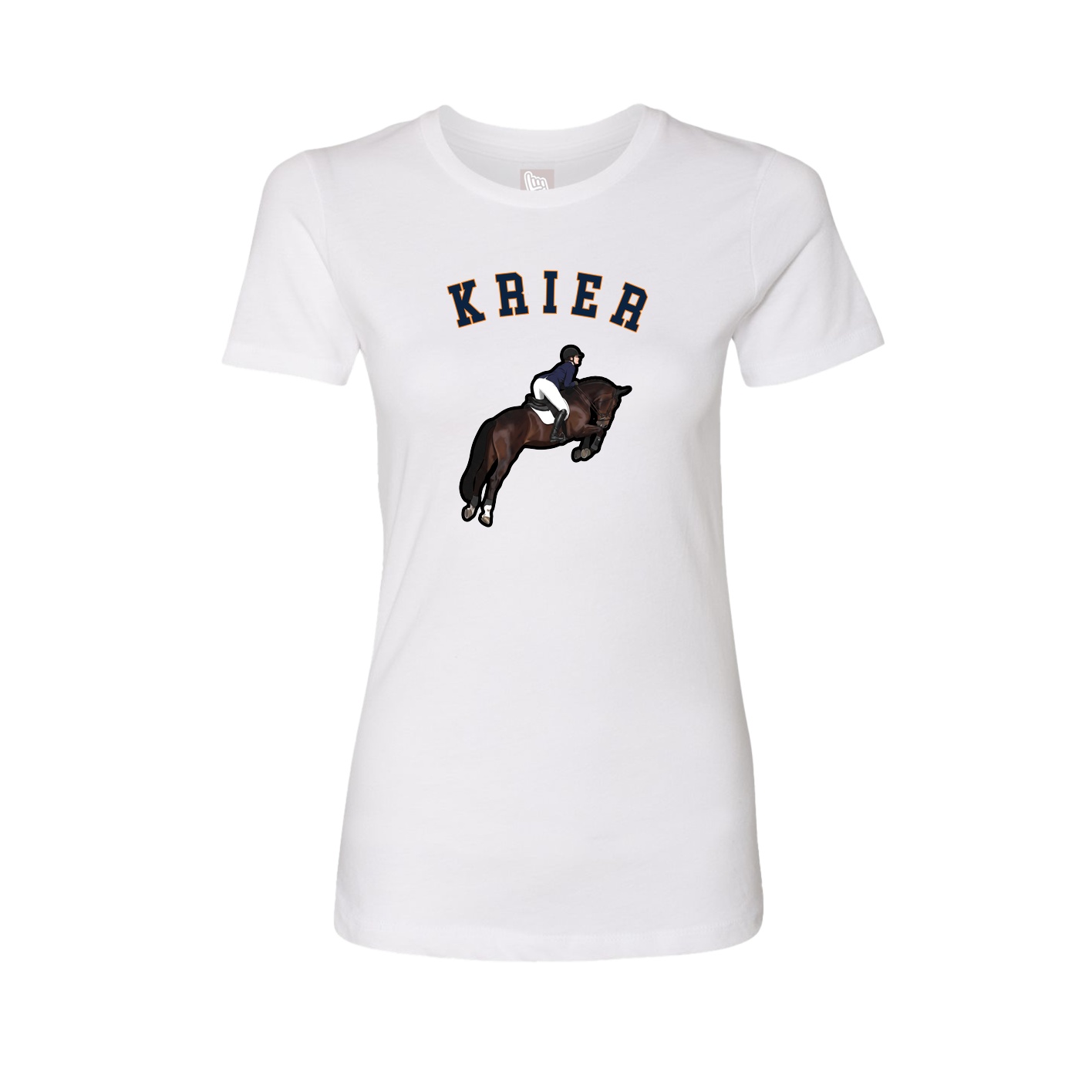 Fitted Women's Tee — Shirsey Arch in White