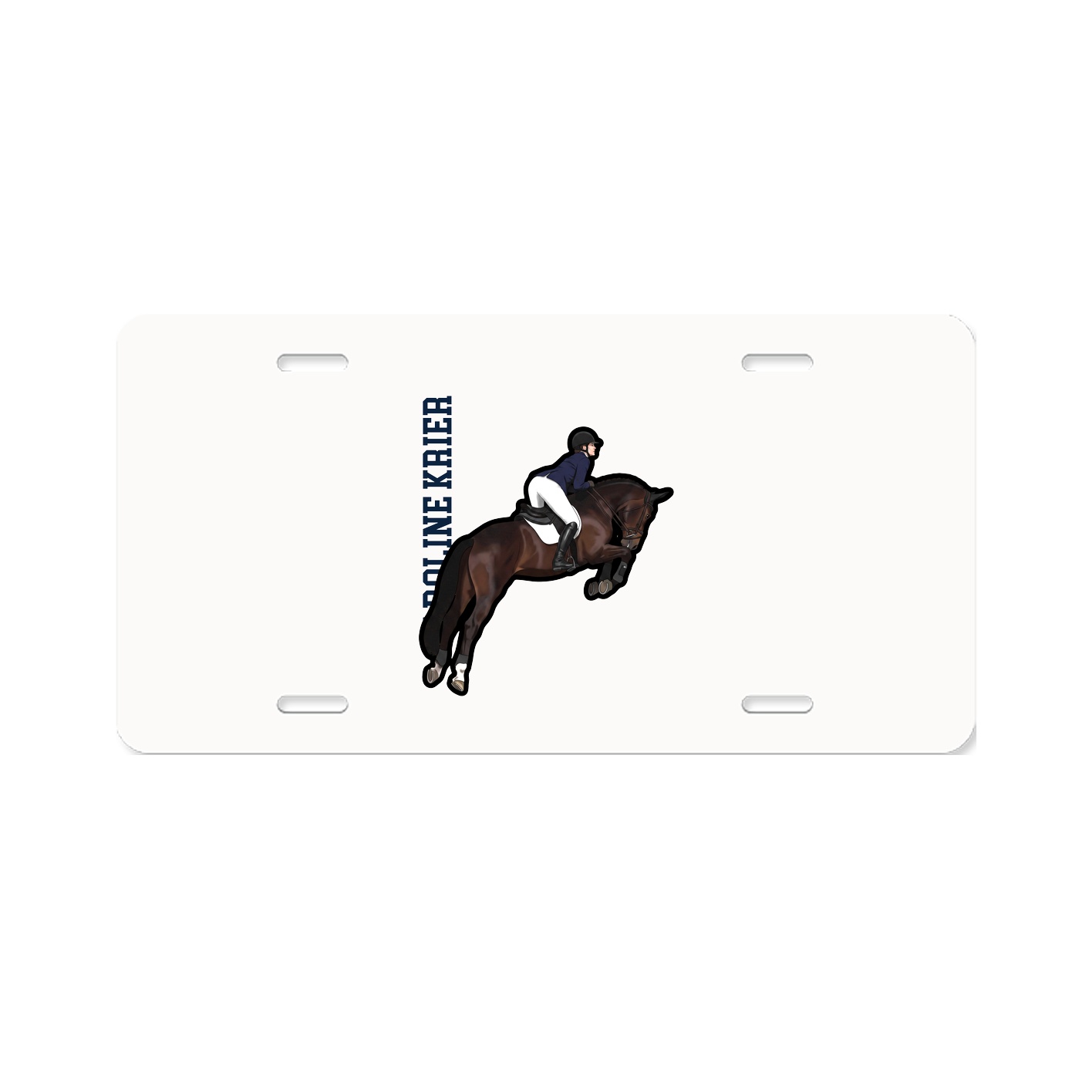 License Plate — Name Vertical in Classic