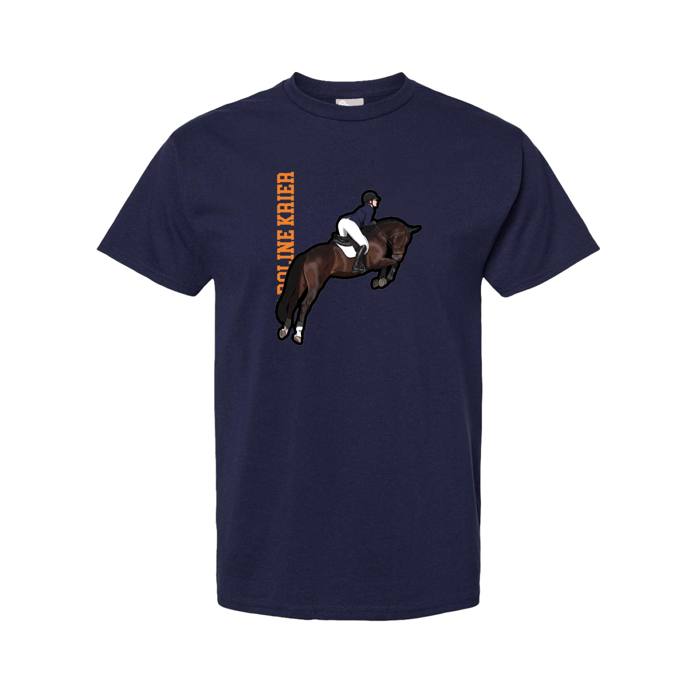 Tee — Name Vertical in Navy