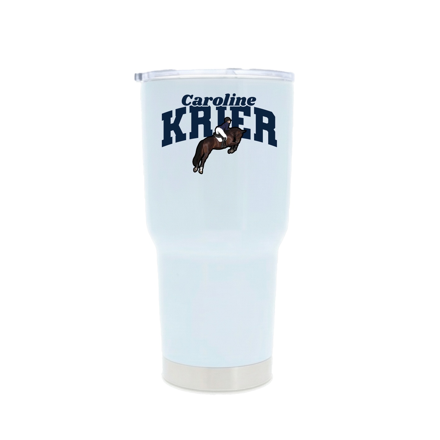 30oz Stainless Steel Tumbler — Signature Arch in White