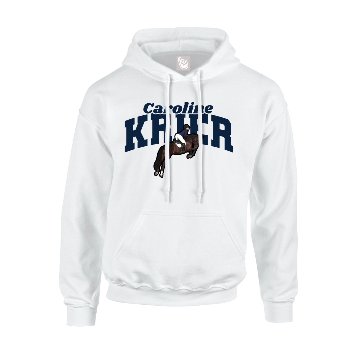 Hoodie — Signature Arch in White