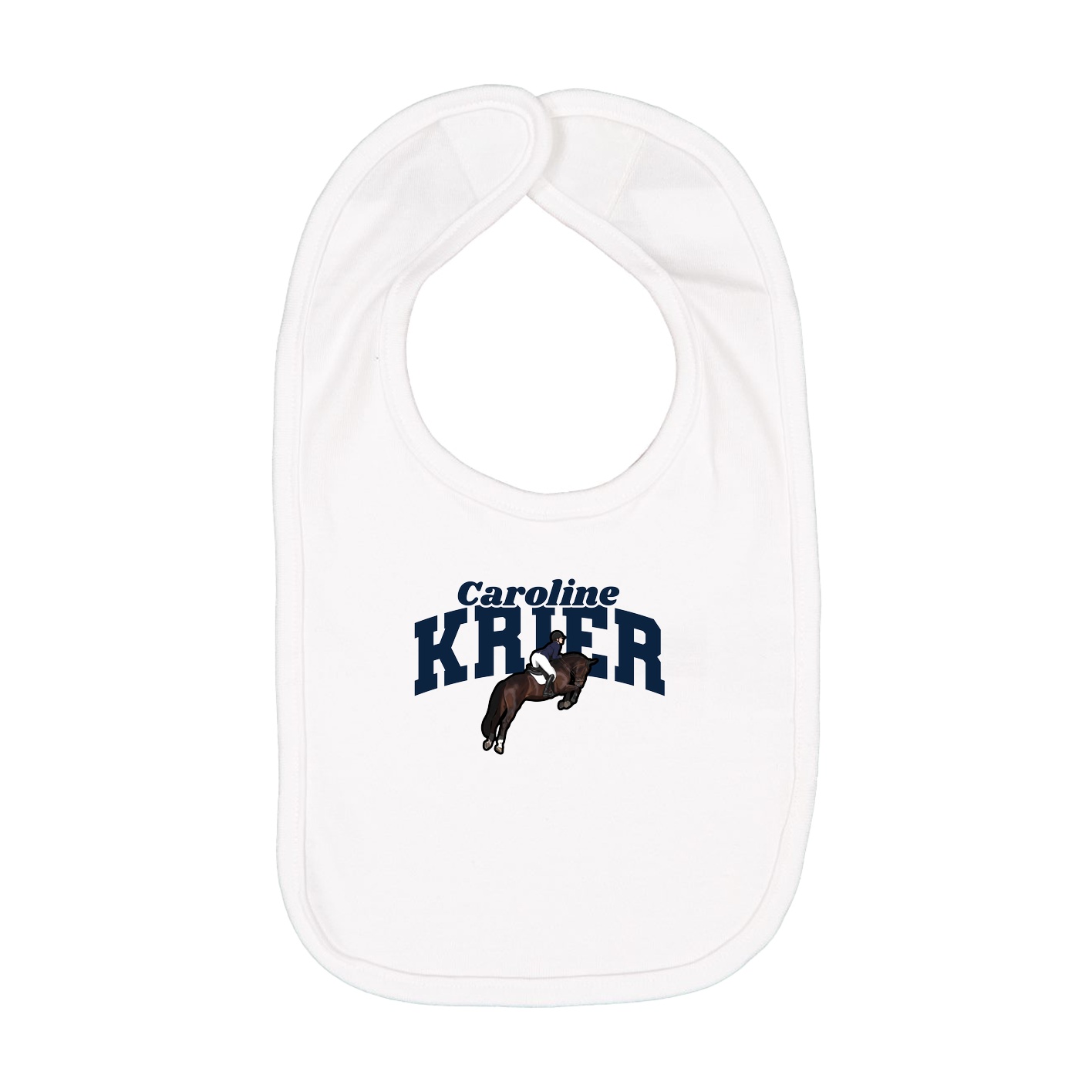 Infant Bib — Signature Arch in White