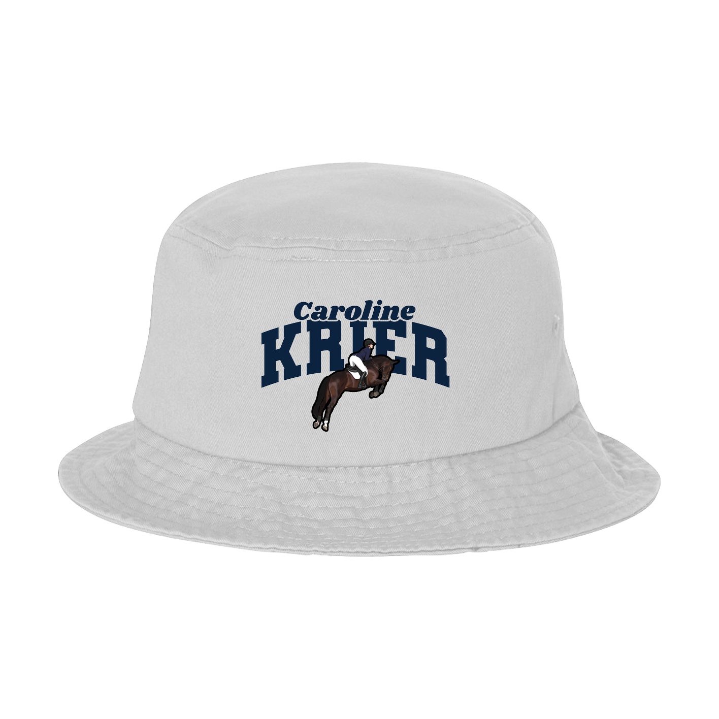 Bucket Cap — Signature Arch in White
