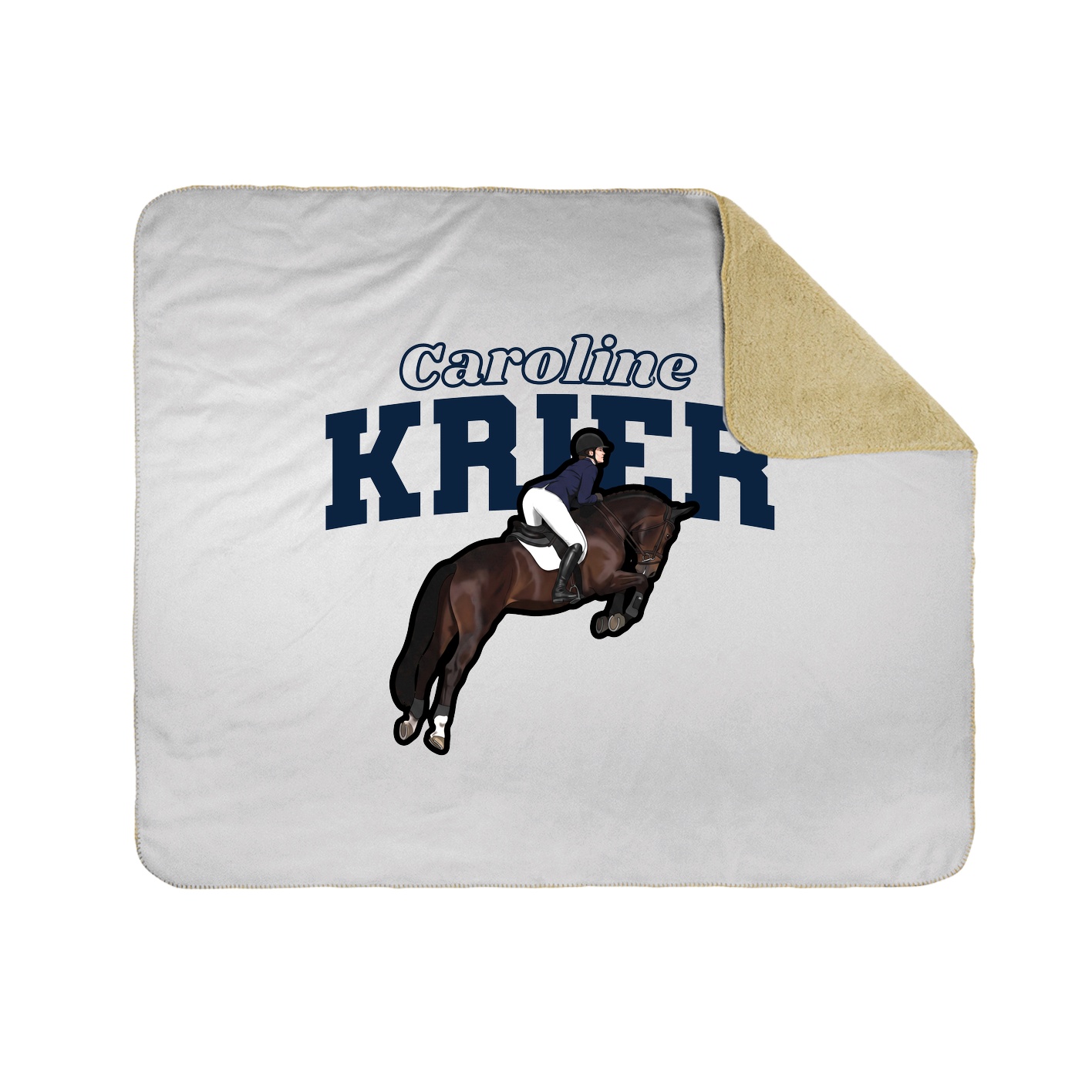 Throw Blanket — Name Arch in White
