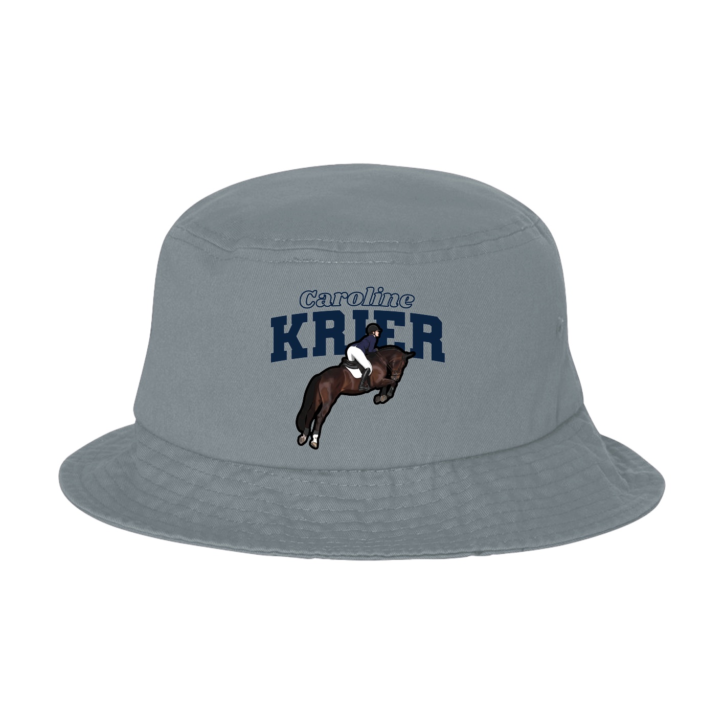Bucket Cap — Name Arch in Grey