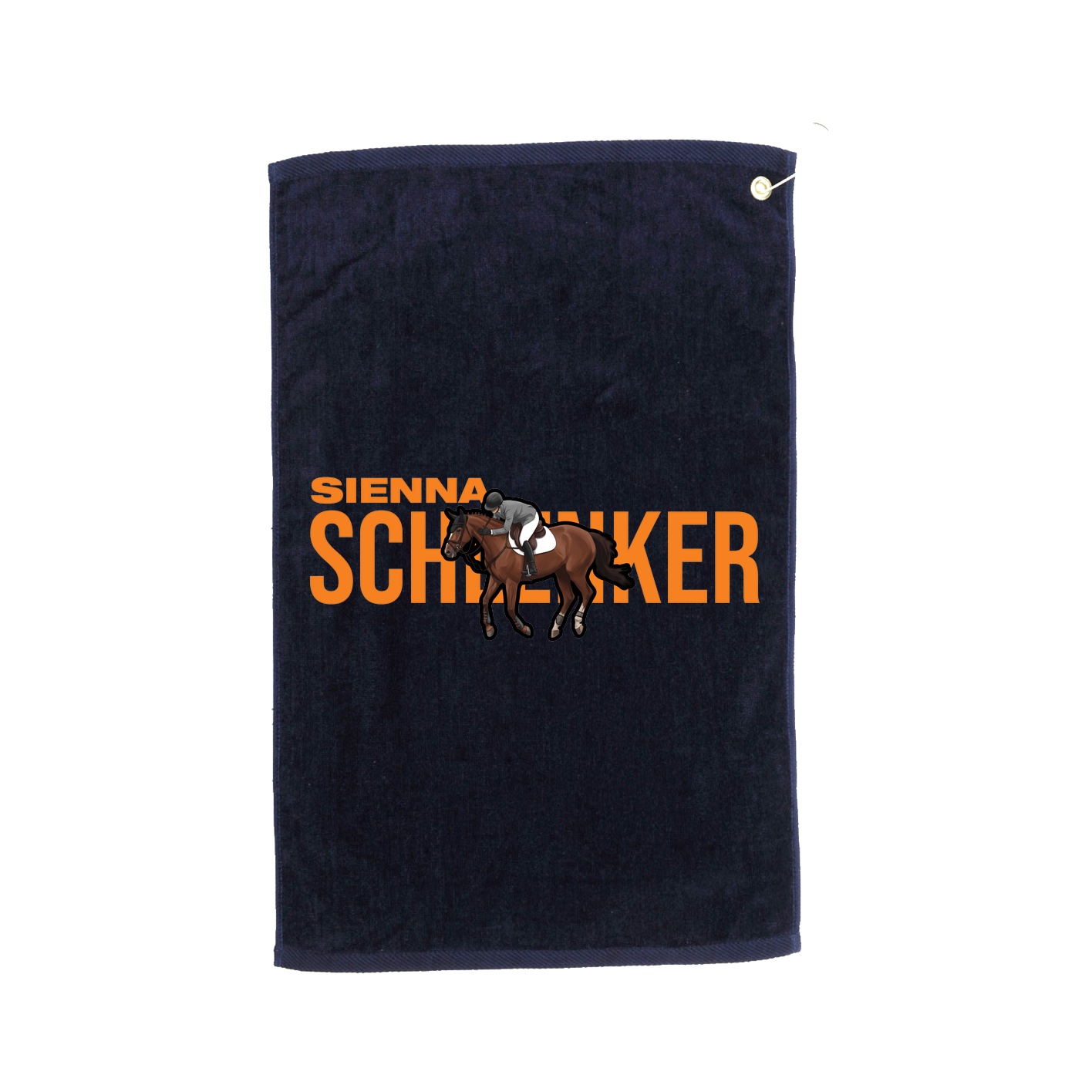 Golf Towel — Player Name in Navy