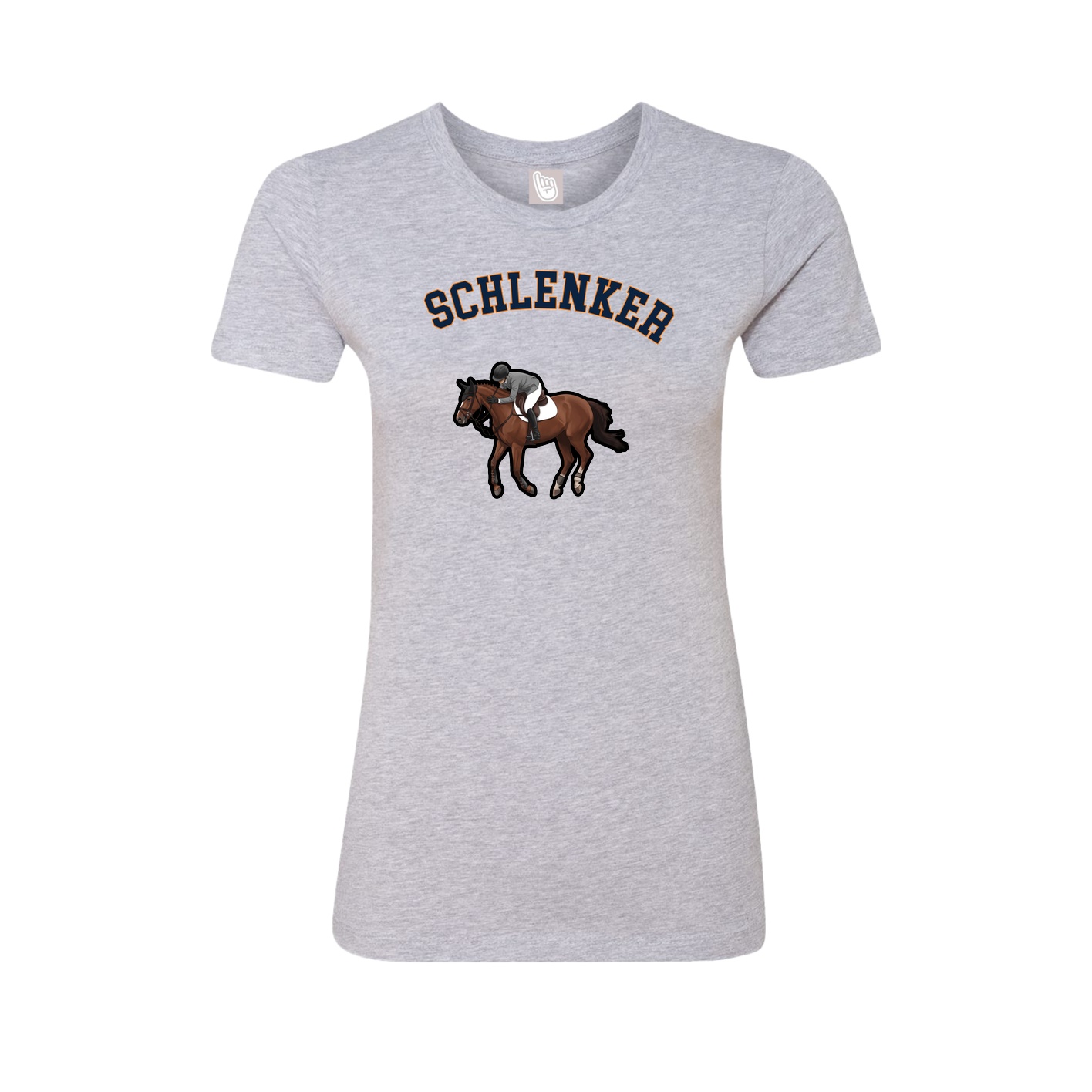 Fitted Women's Tee — Shirsey Arch in Grey