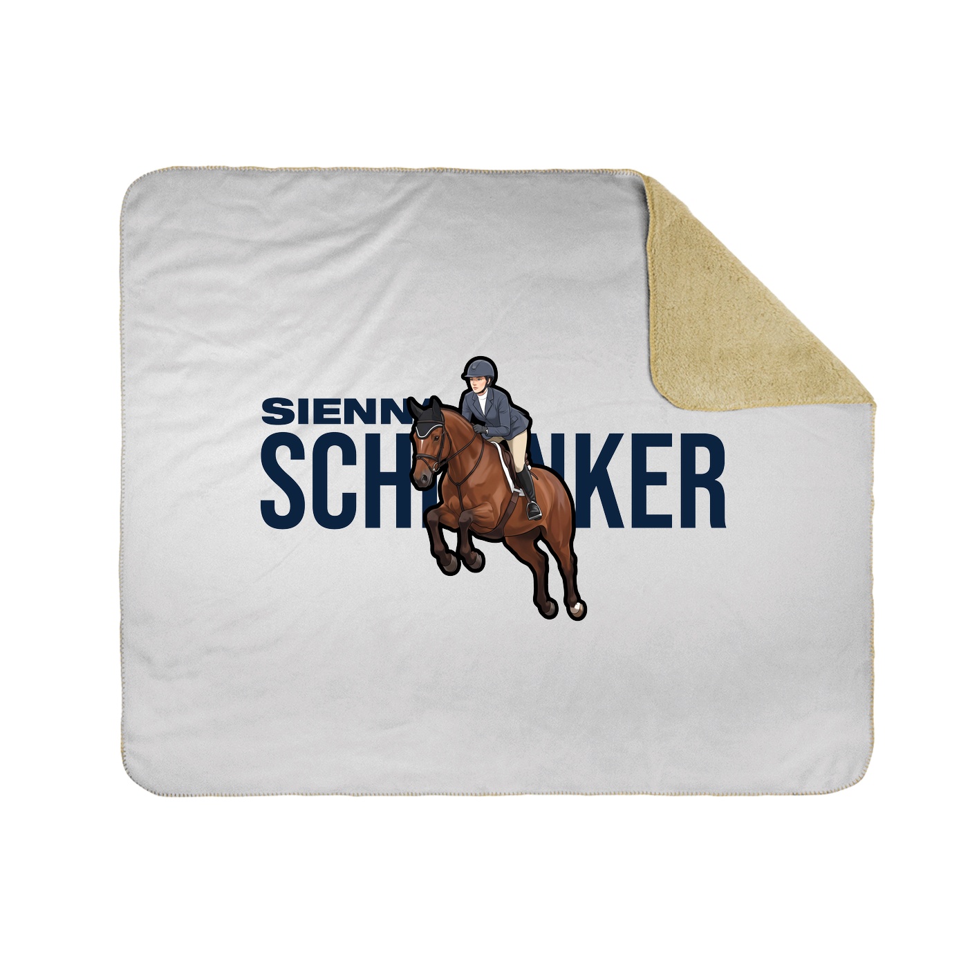 Throw Blanket — Player Name in White