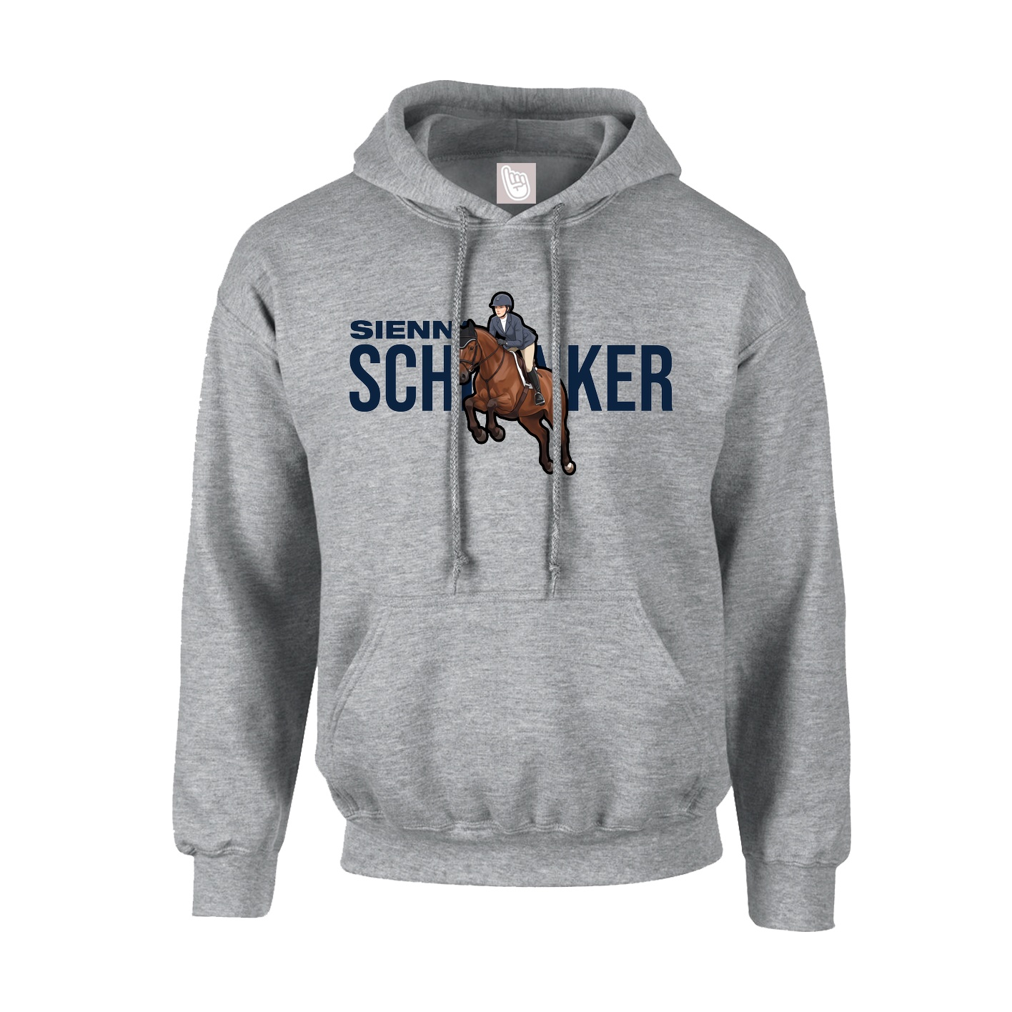 Youth Hoodie — Player Name in Grey