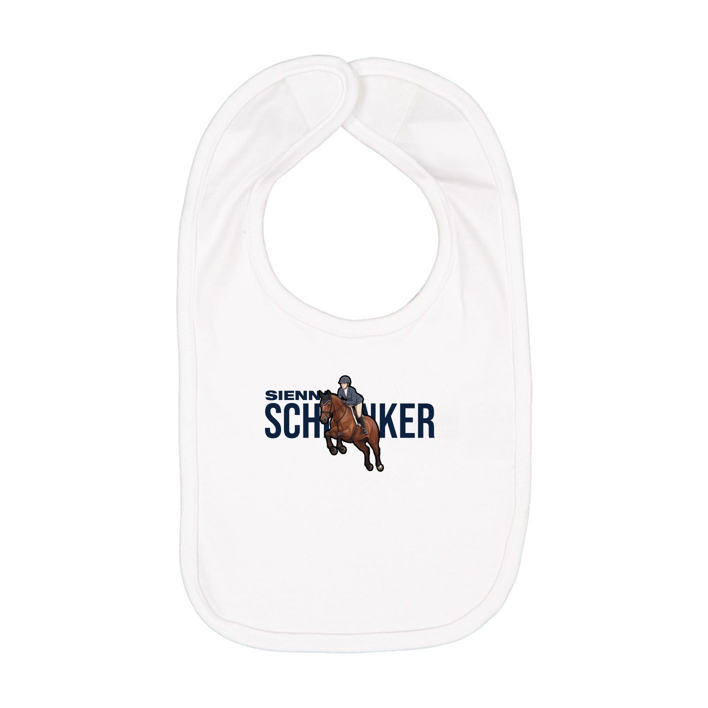 Infant Bib — Player Name in White