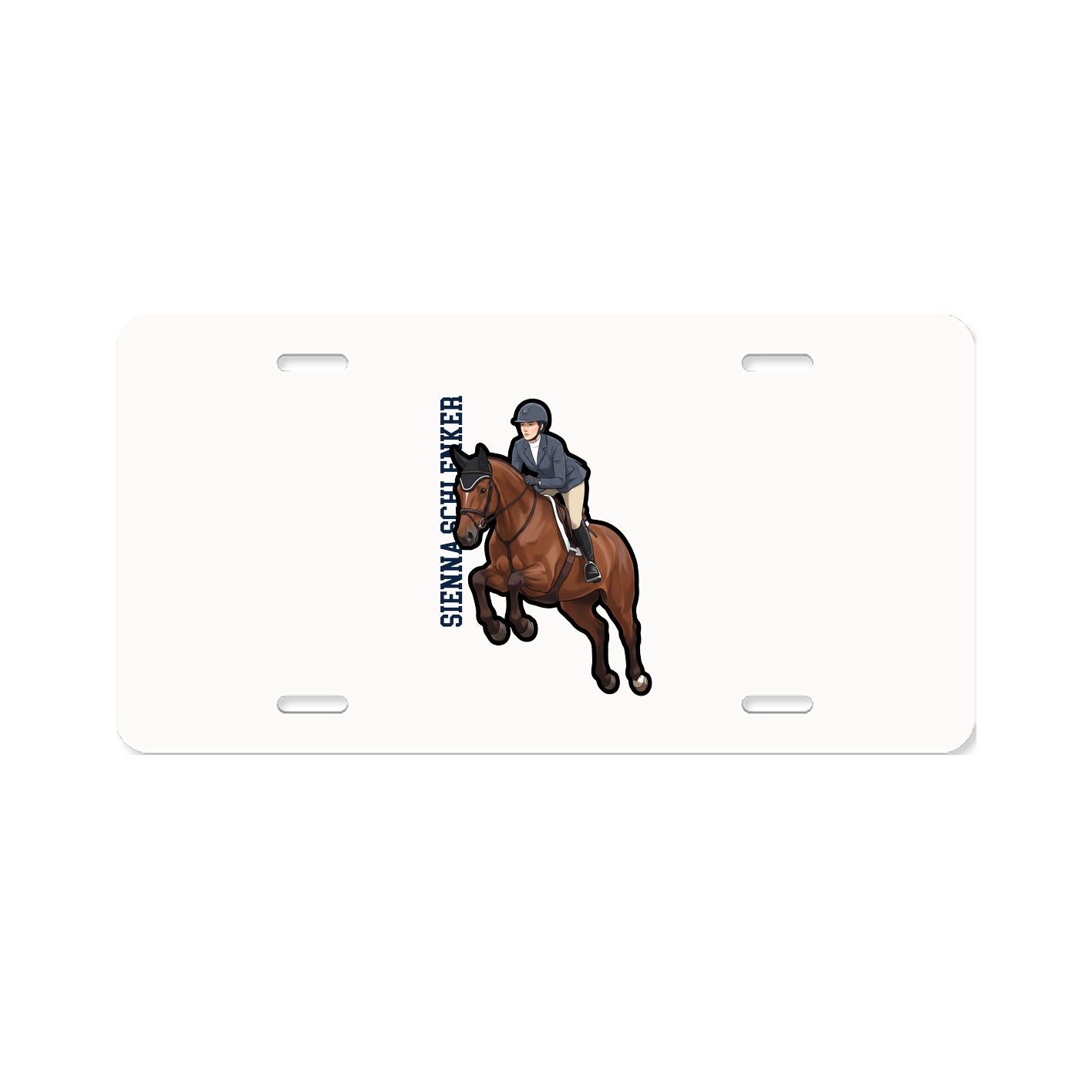 License Plate — Name Vertical in Classic