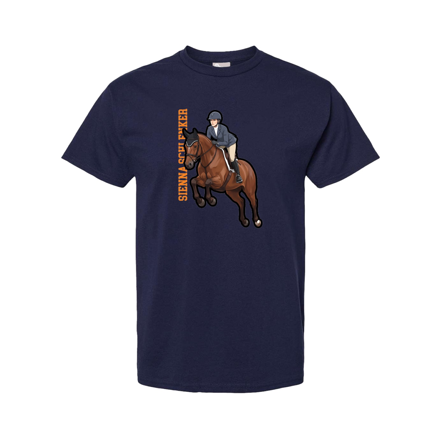 Tee — Name Vertical in Navy