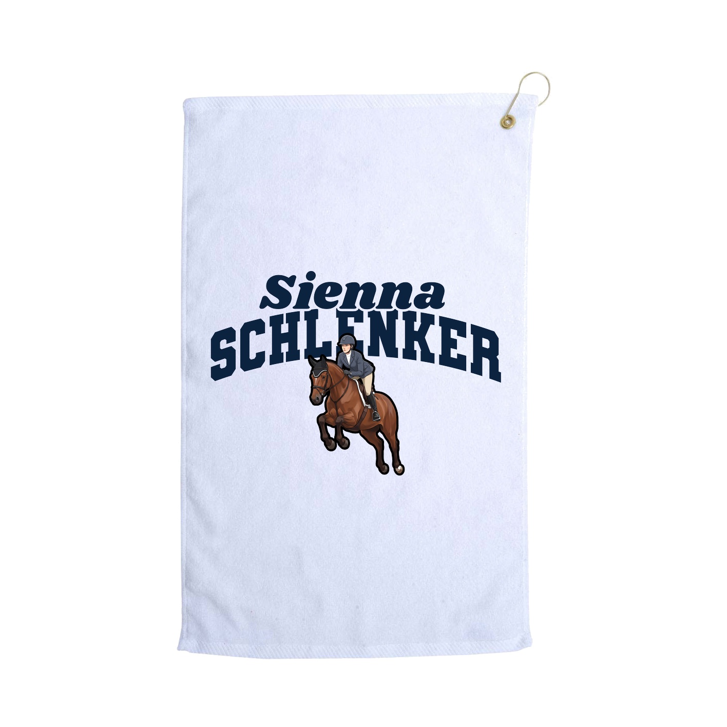 Golf Towel — Signature Arch in White