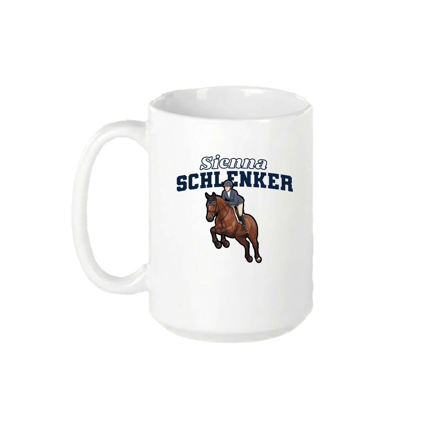 15oz Coffee Mug — Name Arch in White