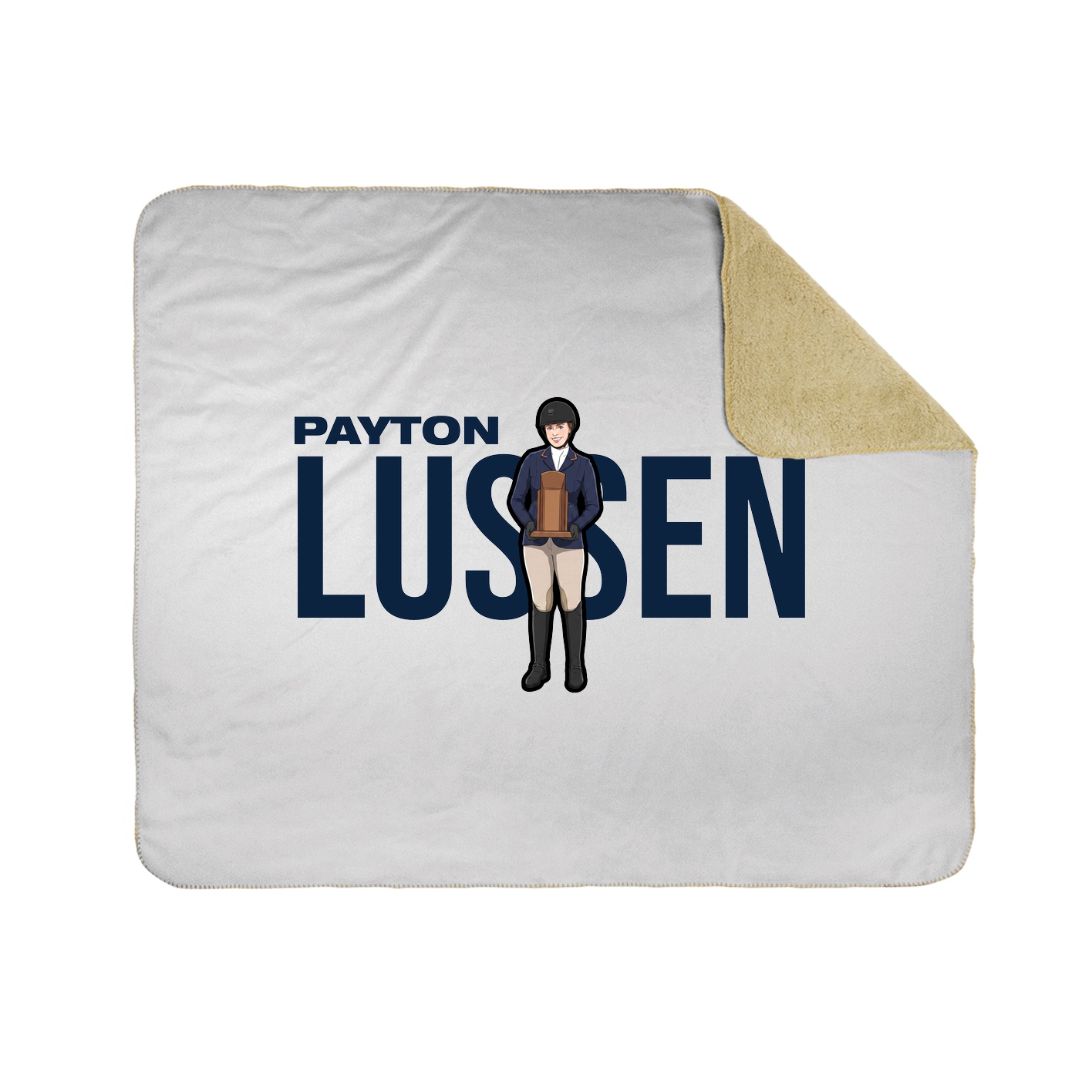 Throw Blanket — Player Name in White