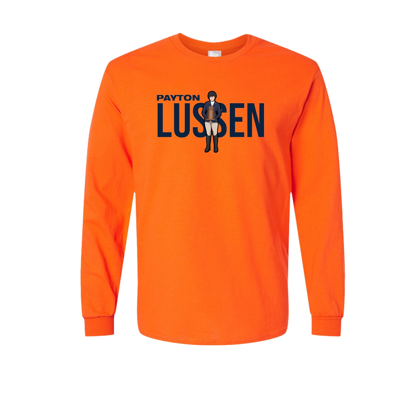 Long Sleeve Tee — Player Name in Orange