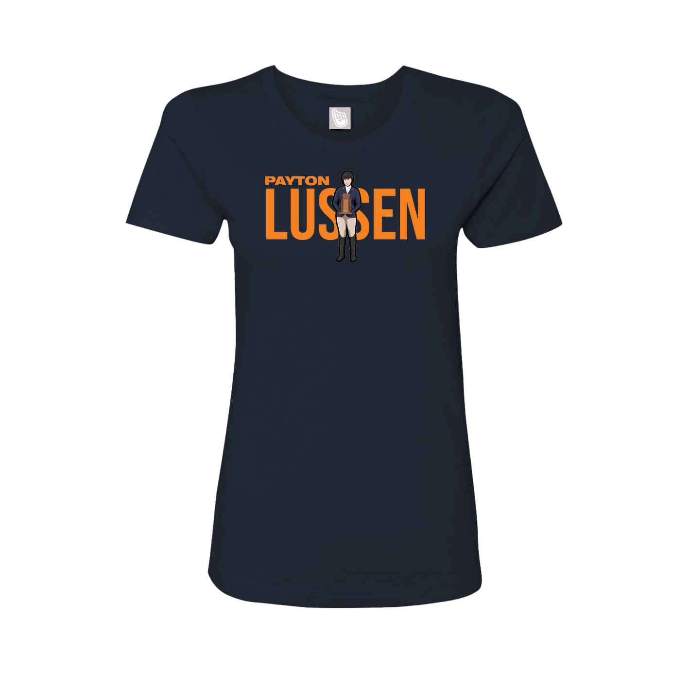 Fitted Women's Tee — Player Name in Navy