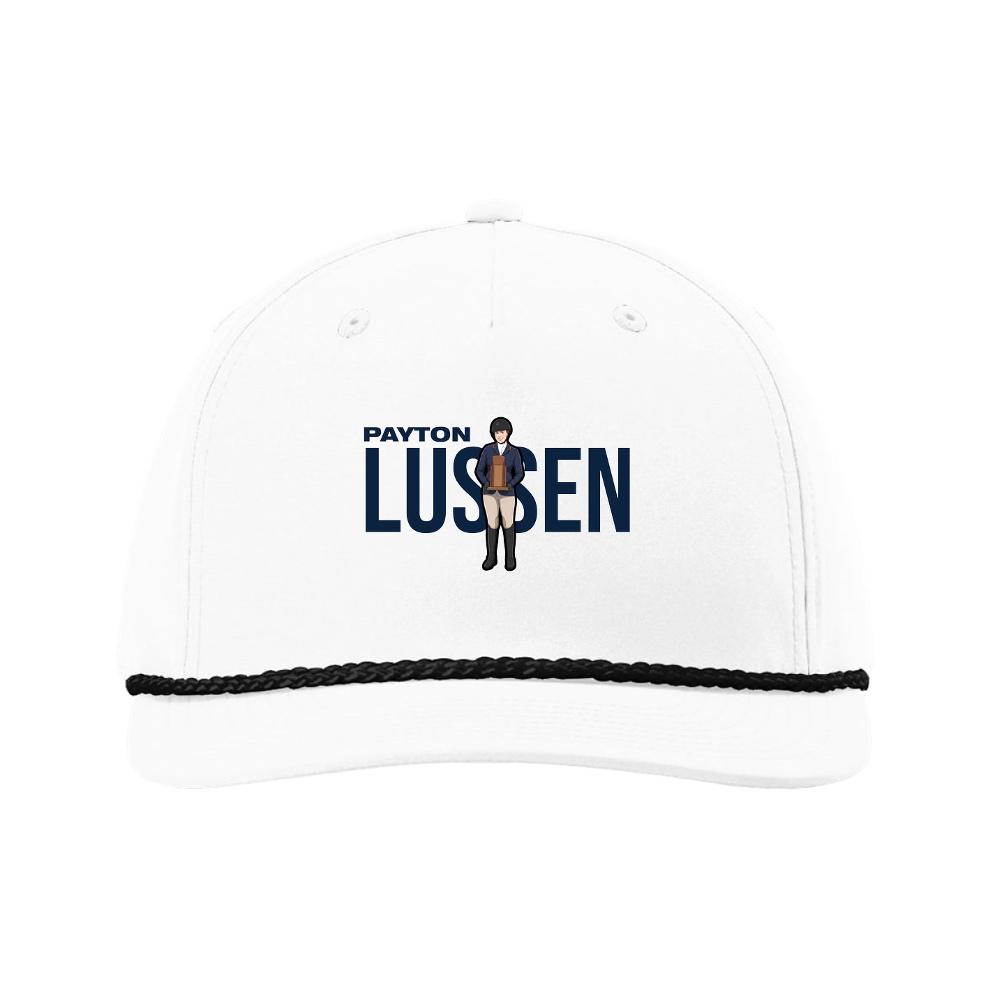 Five-Panel Classic Rope Cap — Player Name in White