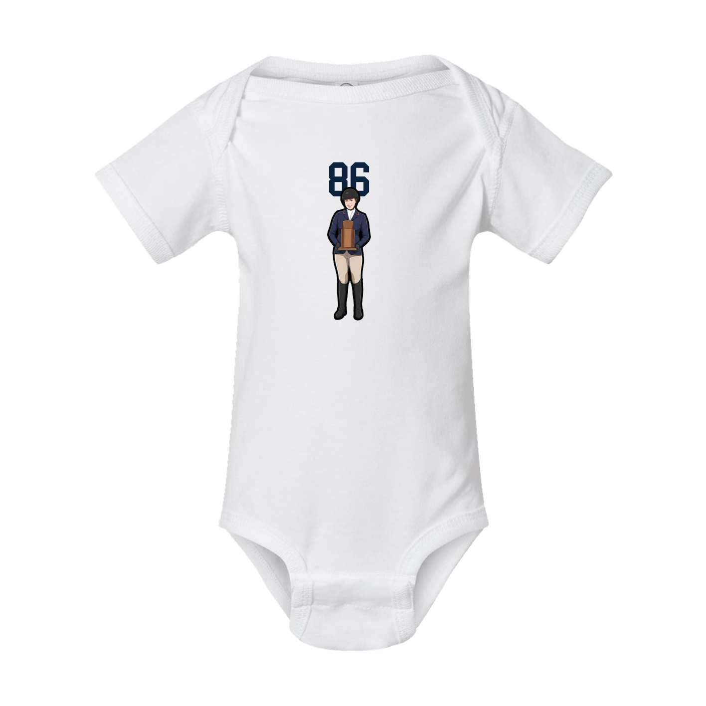 Baby Onesie — Number Top in White