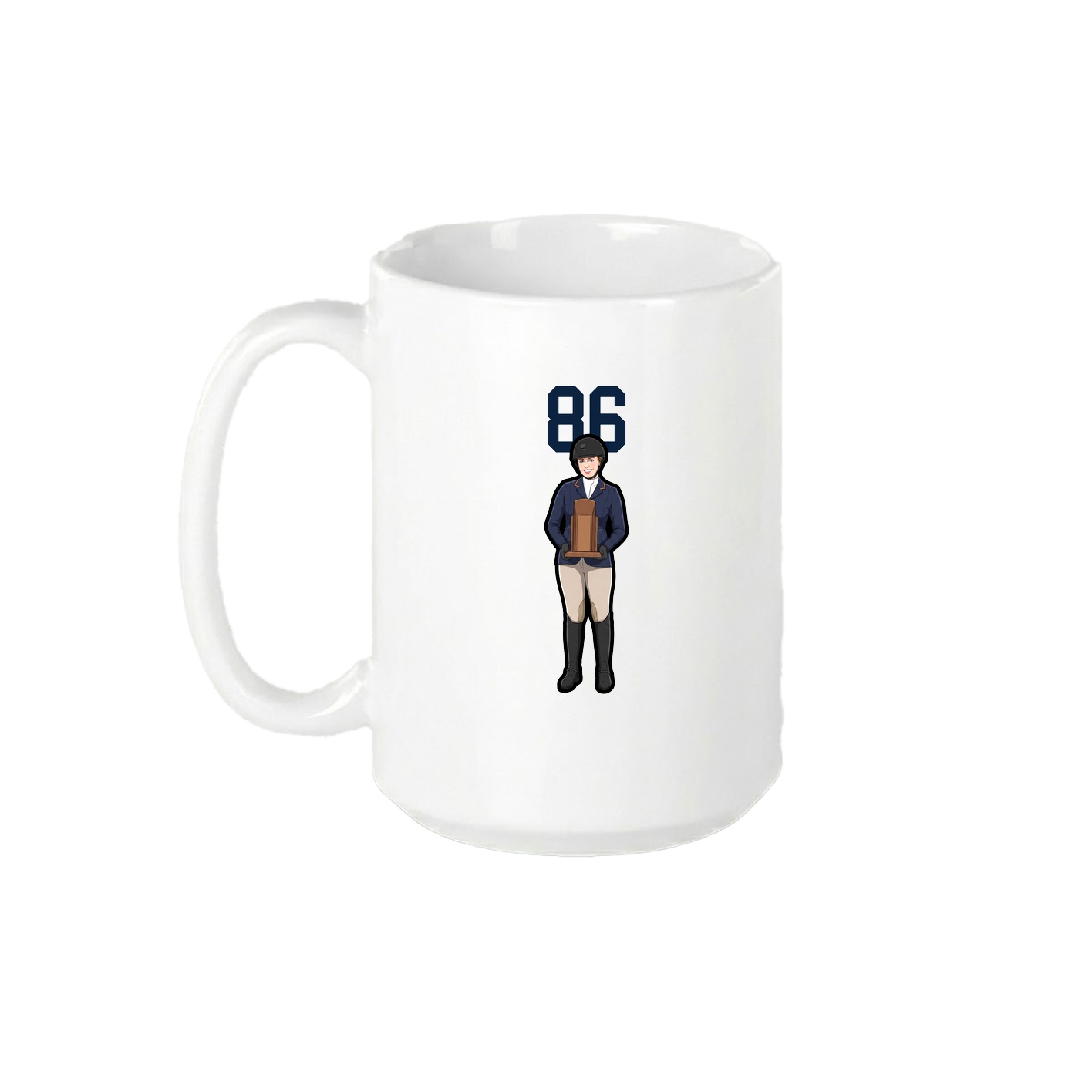 15oz Coffee Mug — Number Top in White